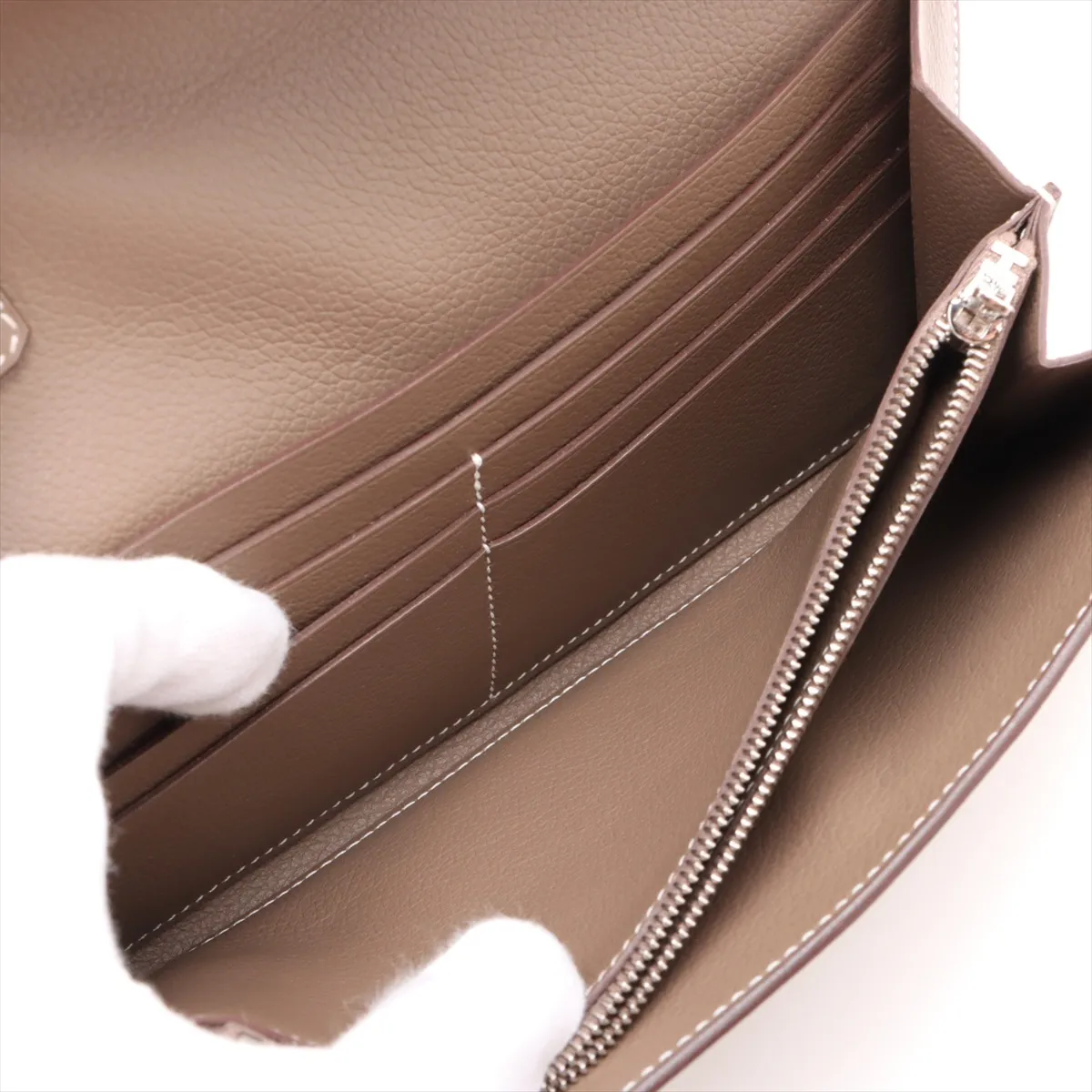 [Individually wrapped] Hermes Constance Long To Go Evercolor Etoupe Silver Hardware G:2026 — view 8