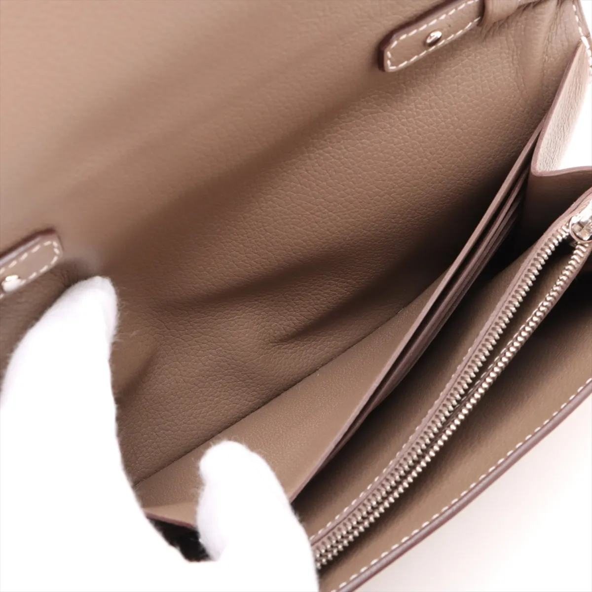 [Individually wrapped] Hermes Constance Long To Go Evercolor Etoupe Silver Hardware G:2026 — view 9