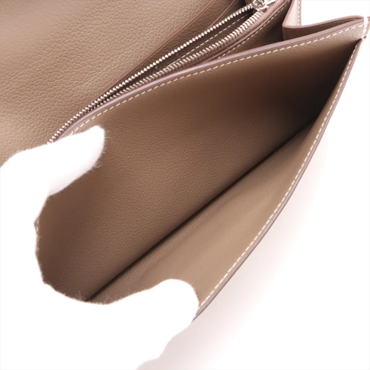 [Individually wrapped] Hermes Constance Long To Go Evercolor Etoupe Silver Hardware G:2026 — view 10