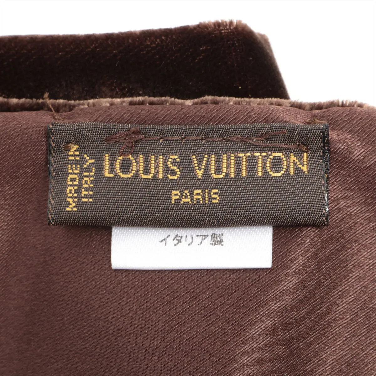 401910 Escharpe Brule Muffler Rayon x Cupro x Silk Brown Thread Fuzz — view 3