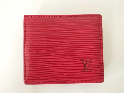 Epi Leather Portemonnaie Boite Red MI0021 Coin Case