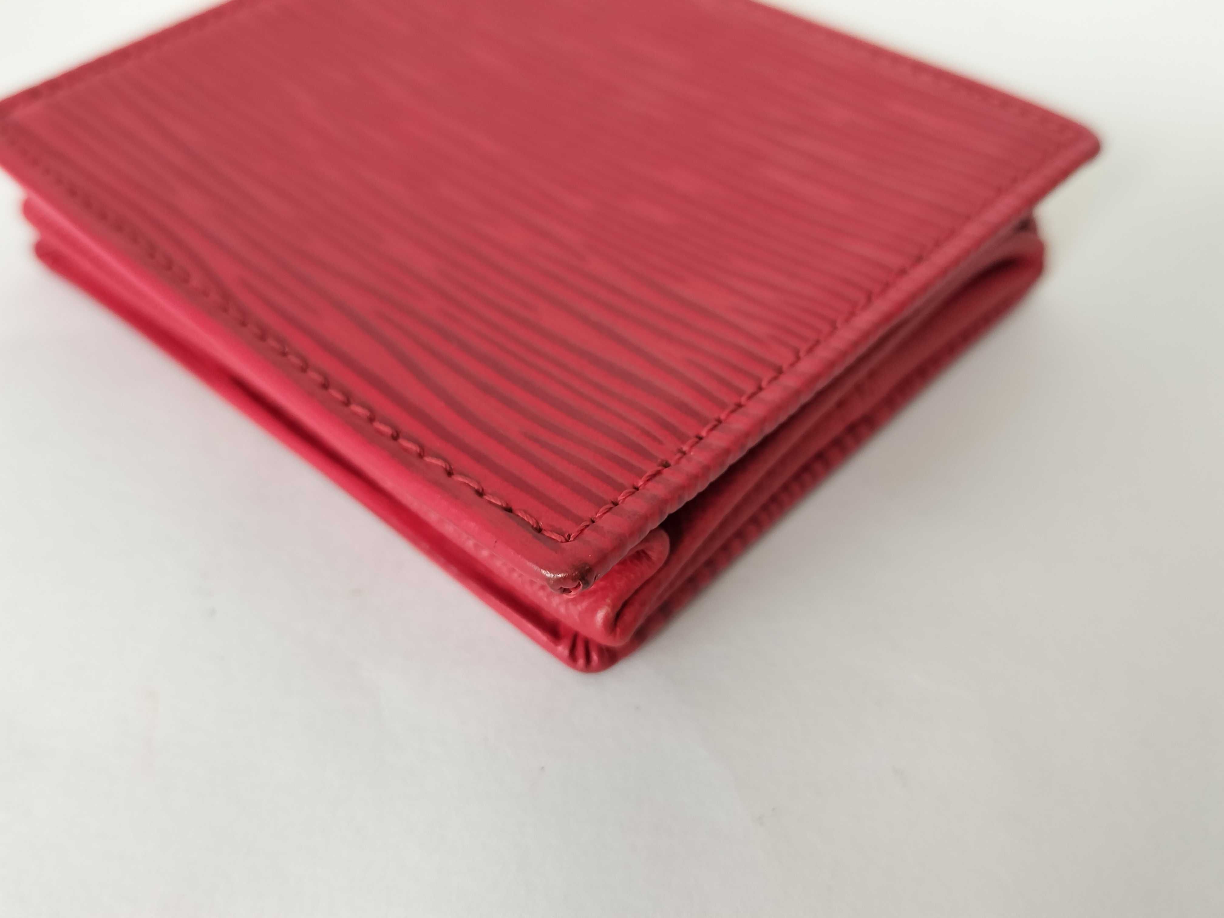 Epi Leather Portemonnaie Boite Red MI0021 Coin Case — view 3