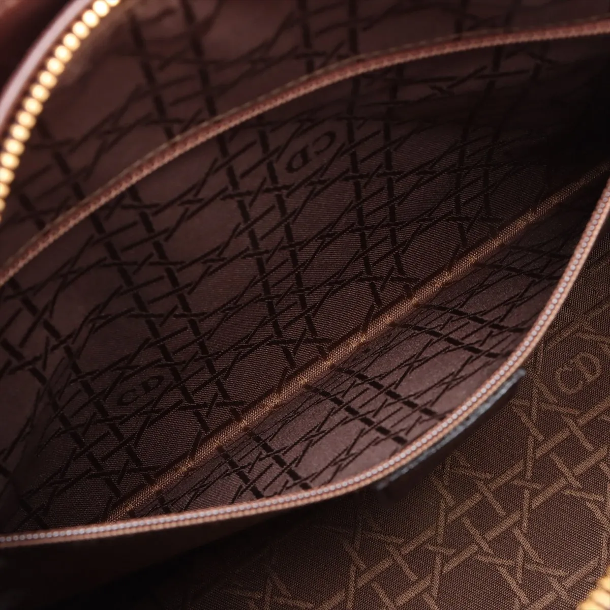 Lady Dior Cannage Large Leather 2WAY Handbag Brown Bearer Guarantee — view 9