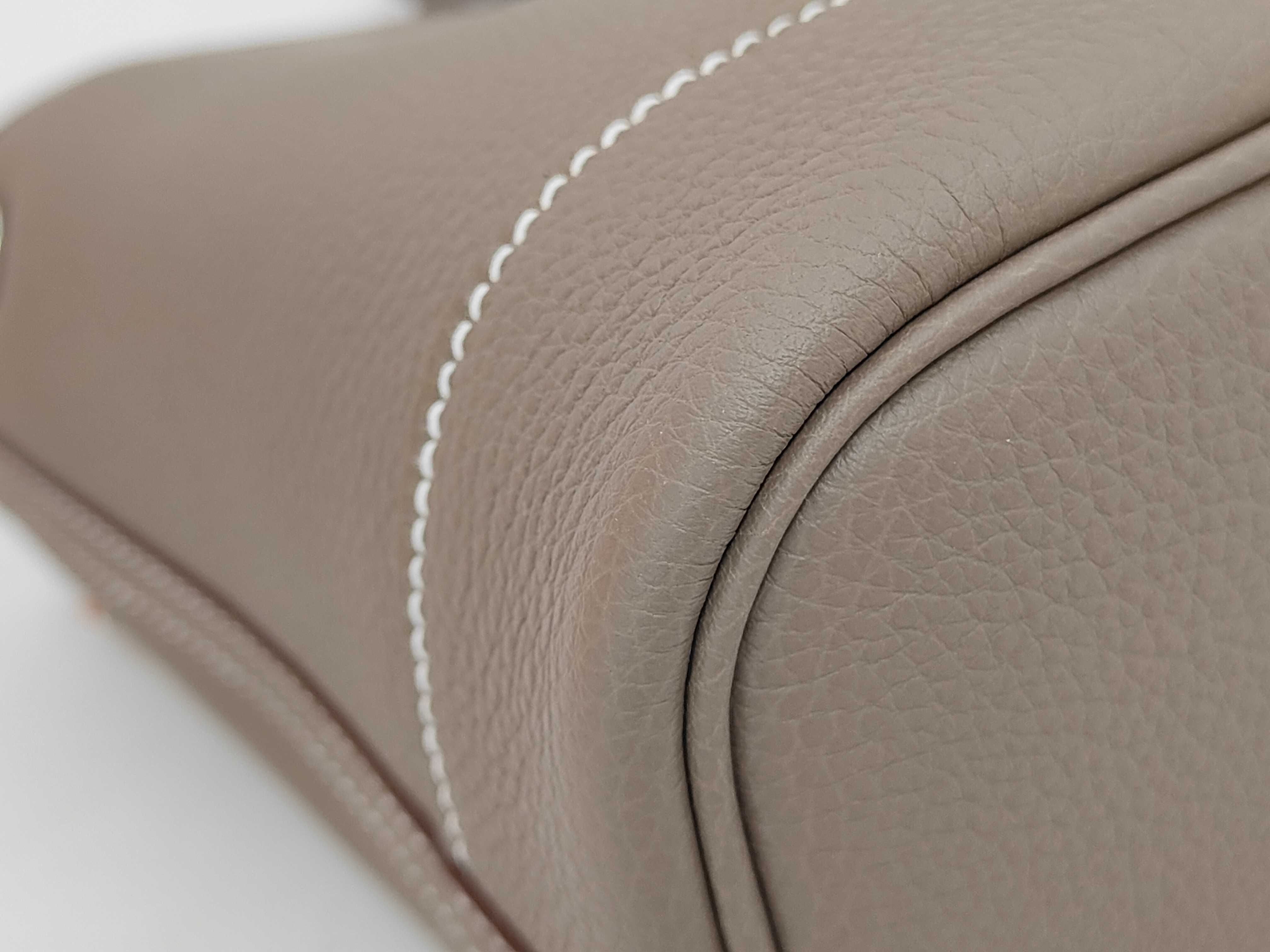 Garden Party Neo Etoupe Togo Silver Hardware G Stamp Handbag — view 3
