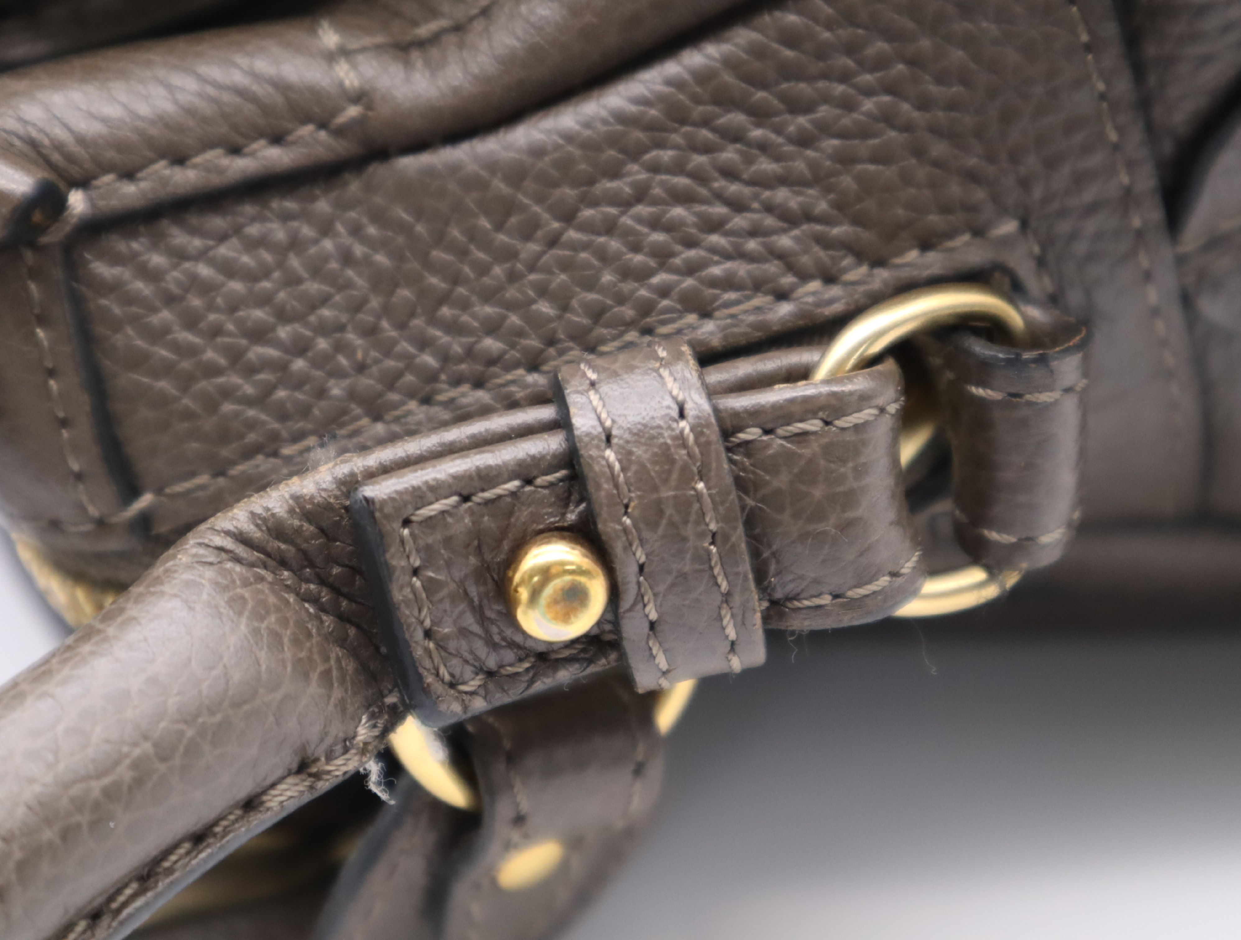Leather Signature Mini Field Bag Shoulder Bag Black/White with Dust Bag (Handbag) — view 11
