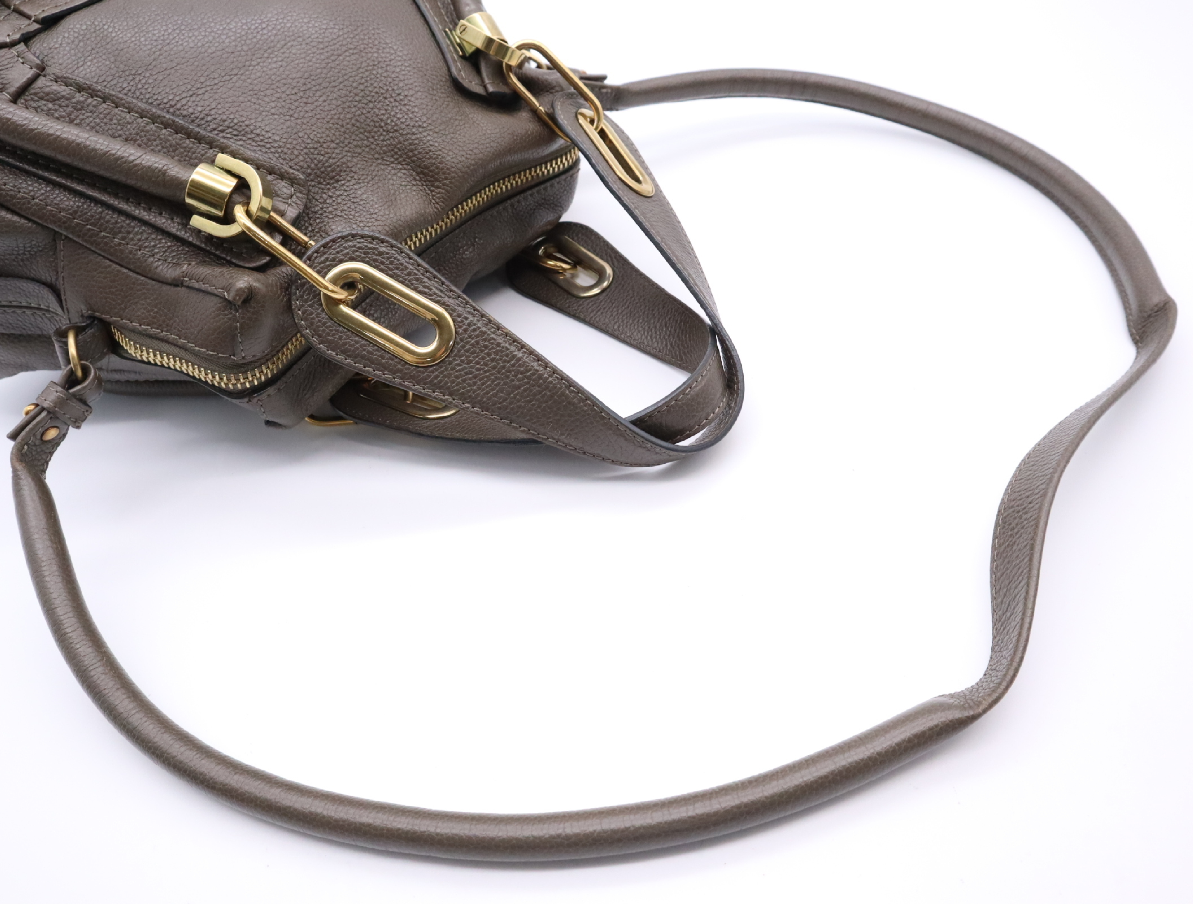 Leather Signature Mini Field Bag Shoulder Bag Black/White with Dust Bag (Handbag) — view 12
