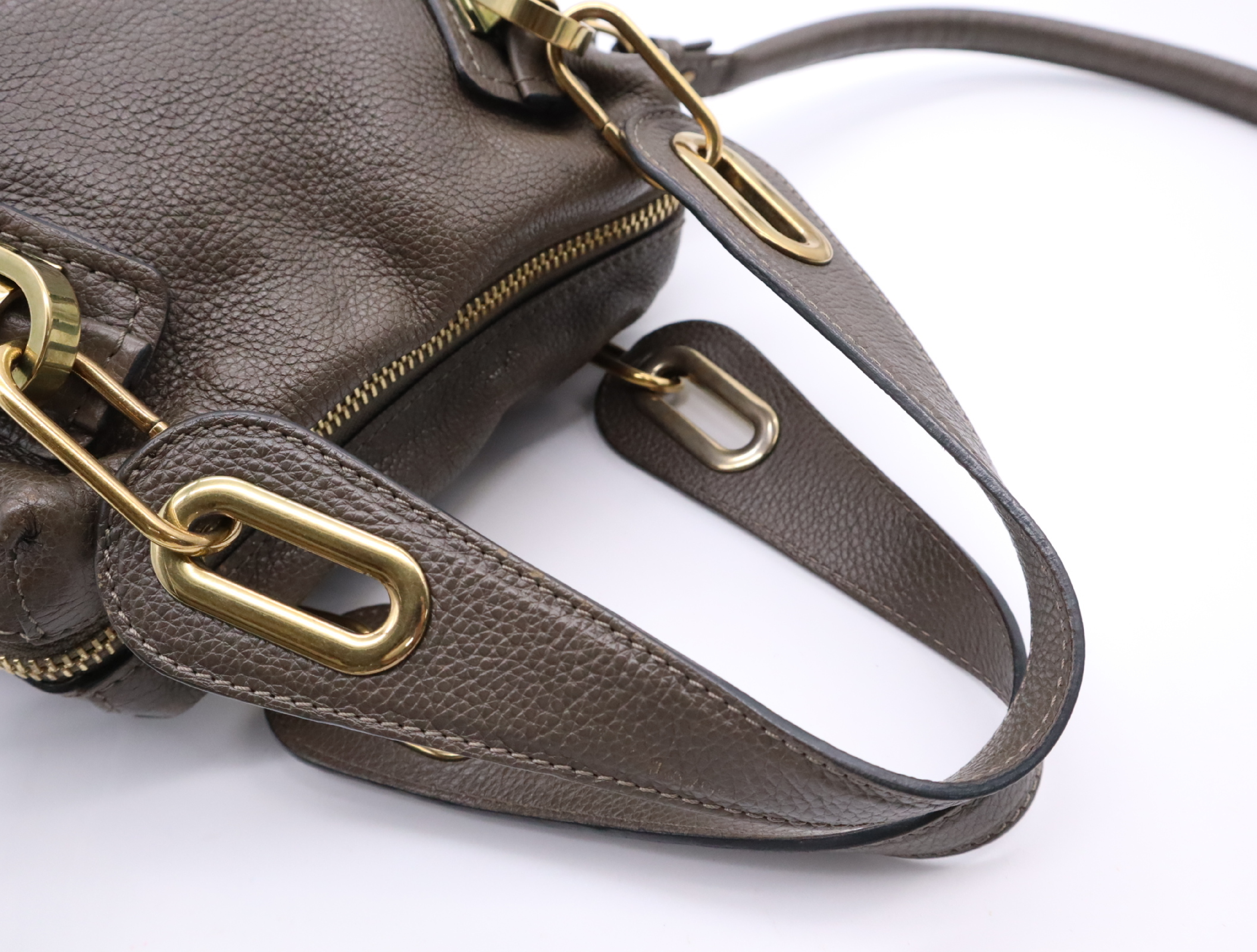 Leather Signature Mini Field Bag Shoulder Bag Black/White with Dust Bag (Handbag) — view 13