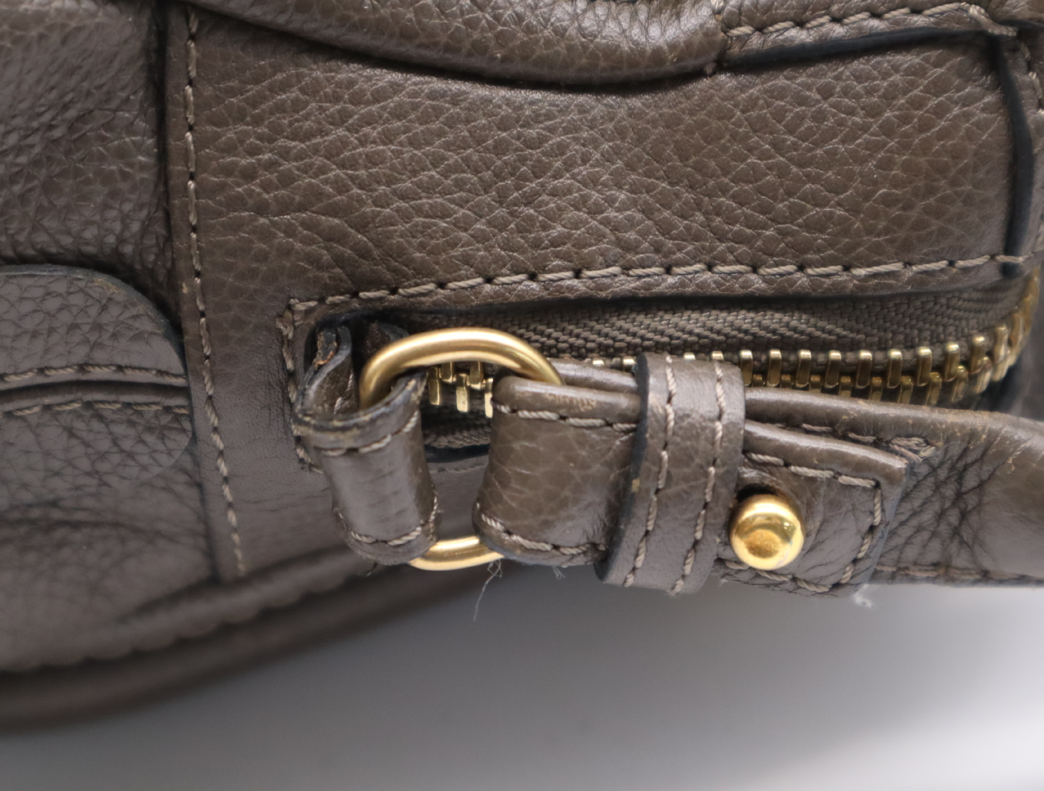 Leather Signature Mini Field Bag Shoulder Bag Black/White with Dust Bag (Handbag) — view 8