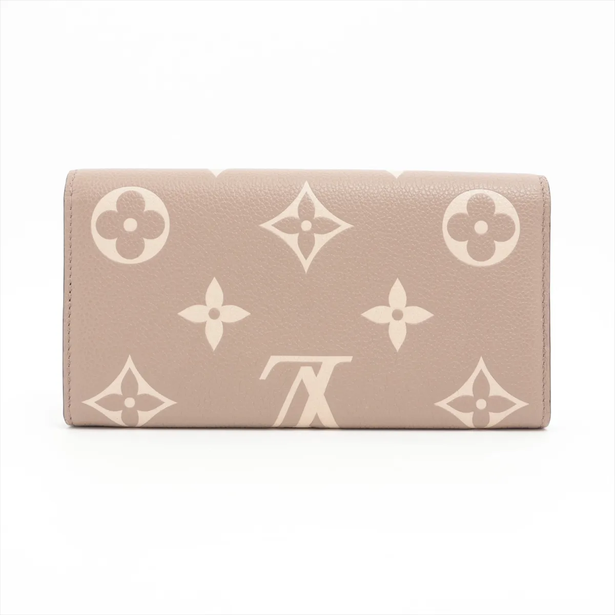 Bicolor Monogram Empreinte Portefeuille Sarah NM M81049 Tourterelle x Crème Long Wallet (RFID detected) — view 2