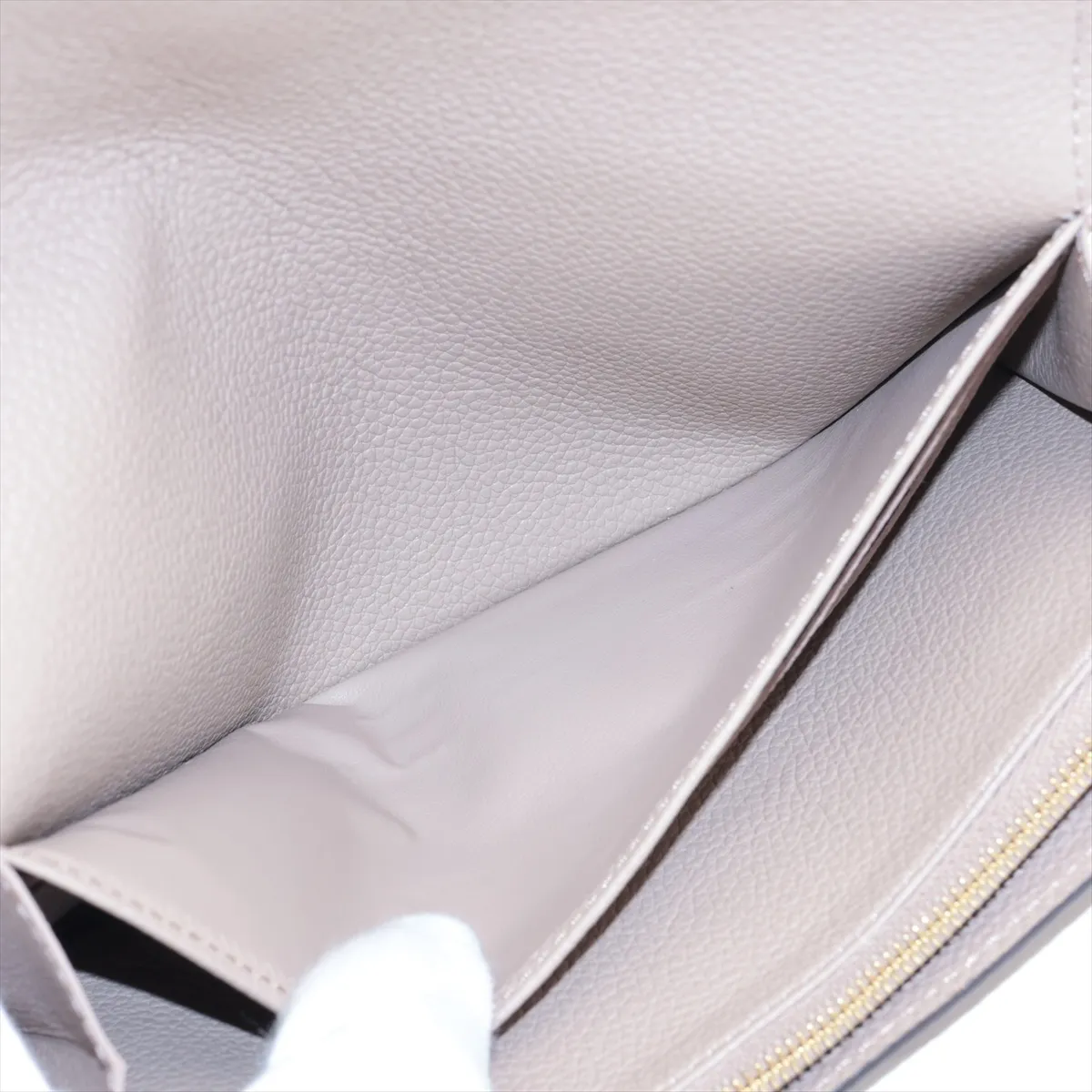 Bicolor Monogram Empreinte Portefeuille Sarah NM M81049 Tourterelle x Crème Long Wallet (RFID detected) — view 4