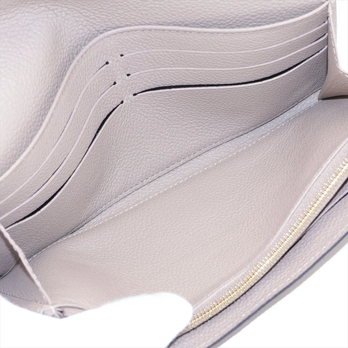 Bicolor Monogram Empreinte Portefeuille Sarah NM M81049 Tourterelle x Crème Long Wallet (RFID detected) — view 5
