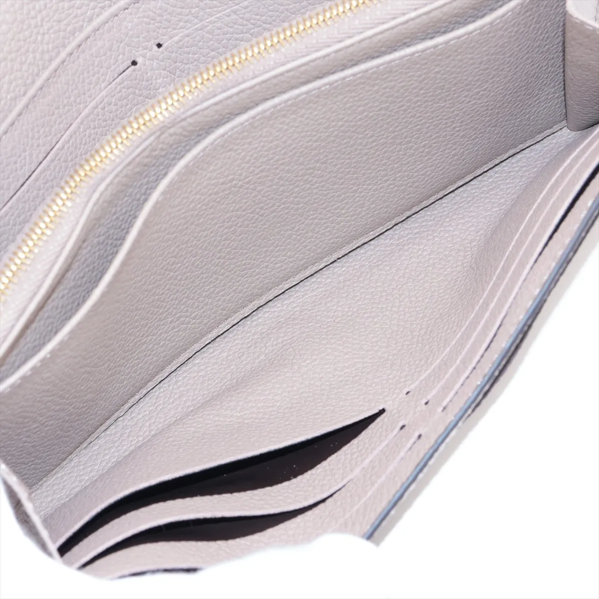 Bicolor Monogram Empreinte Portefeuille Sarah NM M81049 Tourterelle x Crème Long Wallet (RFID detected) — view 7