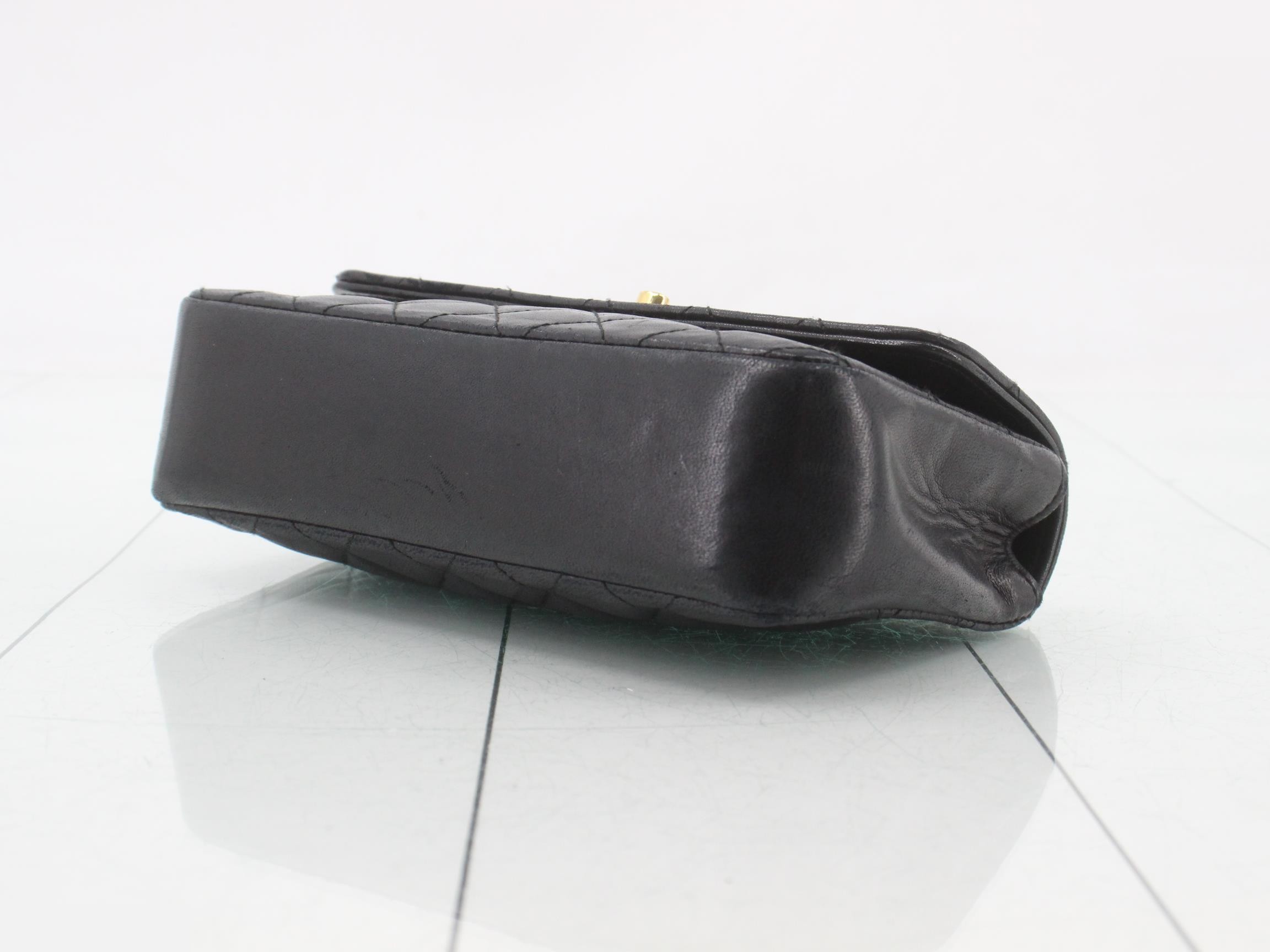 Matelassé Chain Shoulder Bag, Black — view 6