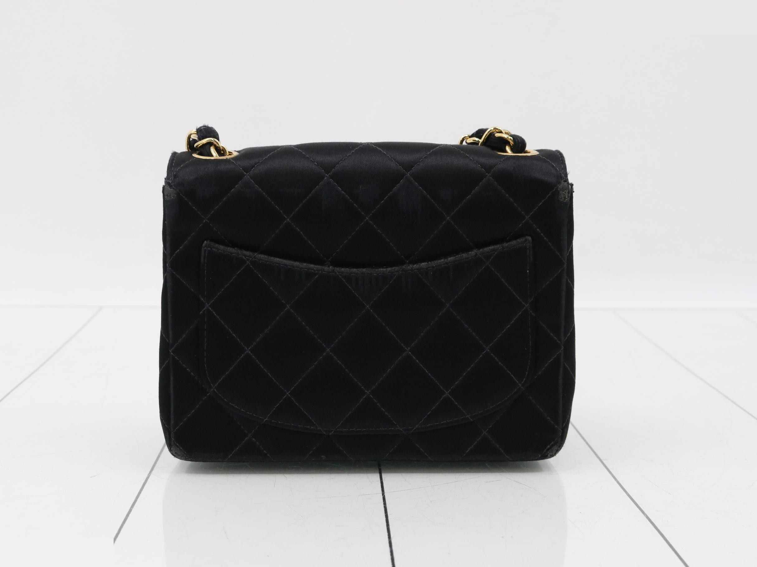 Turnlock Mini Matelassé Satin Chain Shoulder Bag — view 2
