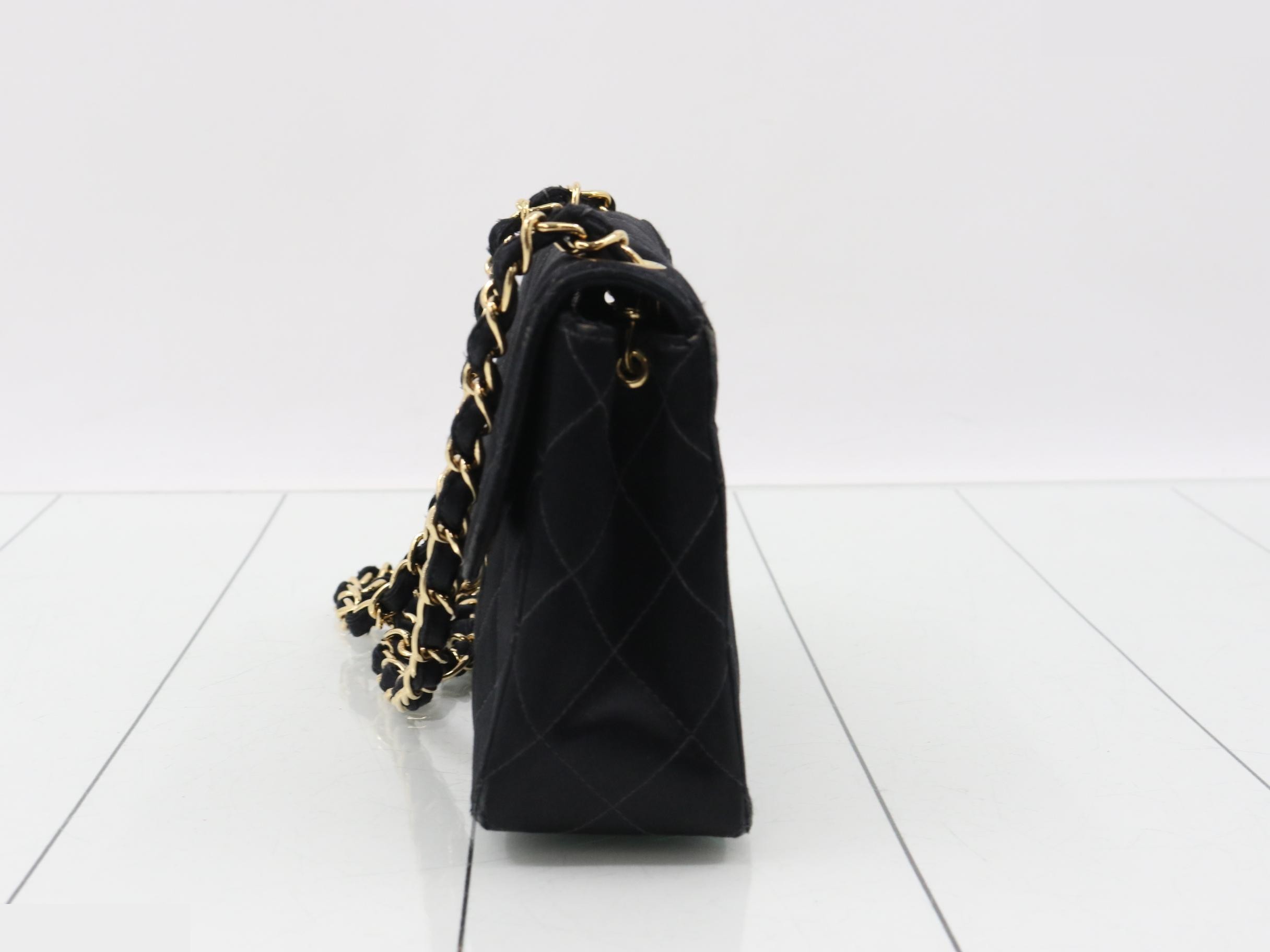 Turnlock Mini Matelassé Satin Chain Shoulder Bag — view 3