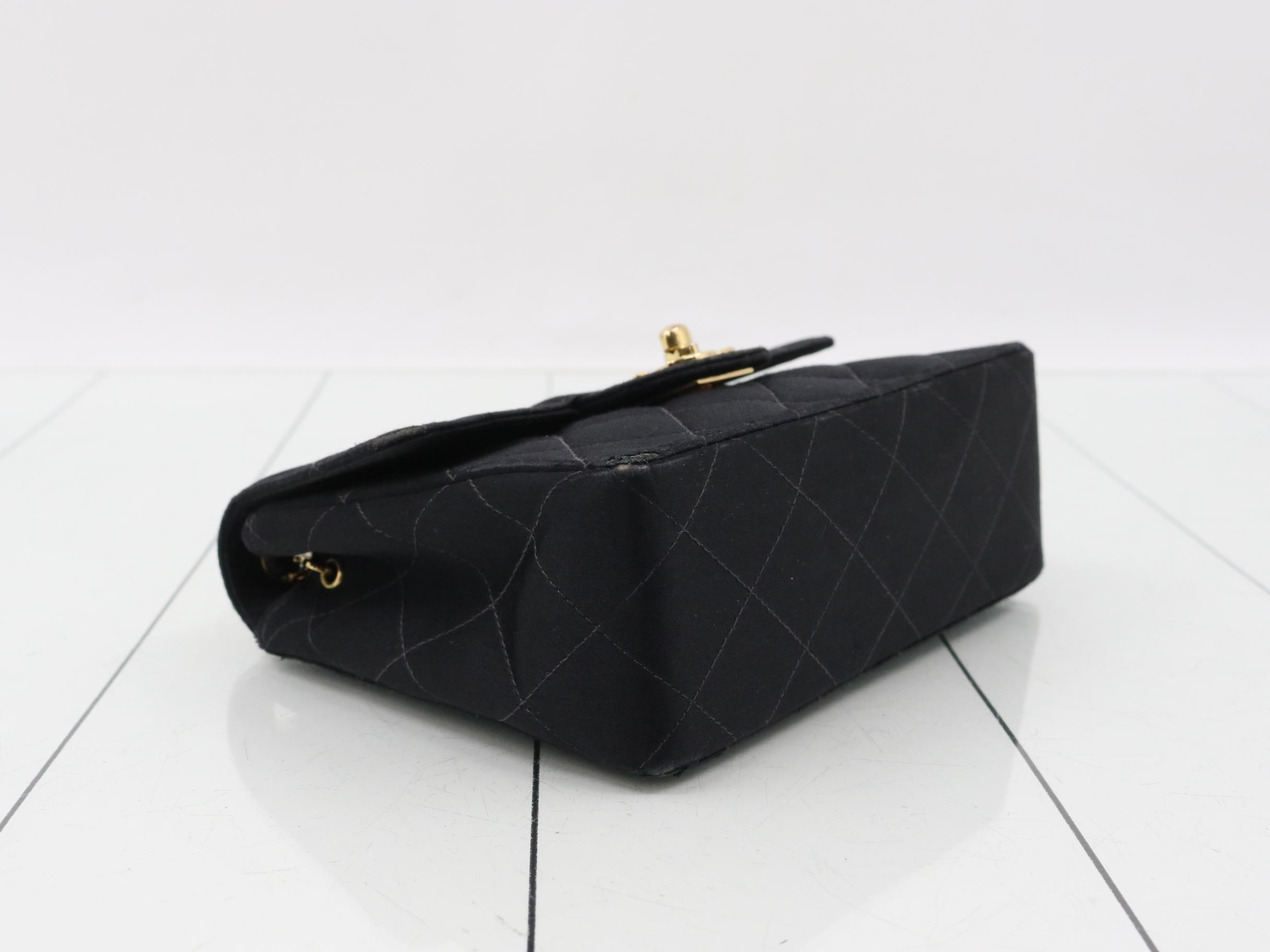 Turnlock Mini Matelassé Satin Chain Shoulder Bag — view 5