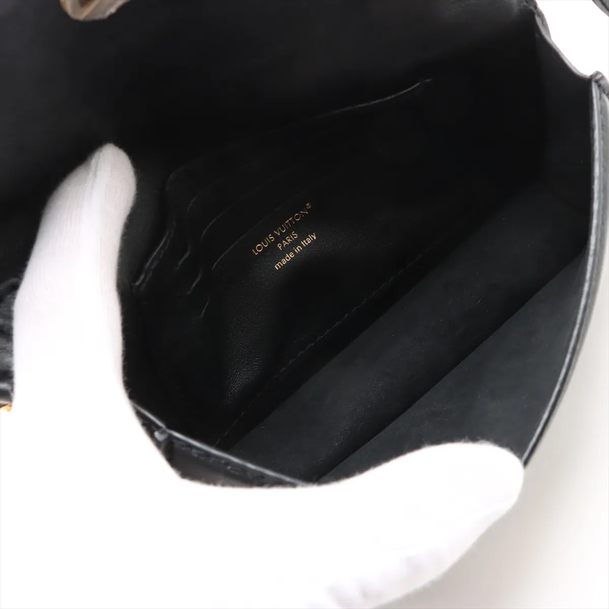 LV Bloom Wallet on Chain M14564 Black RFID Reactive — view 7