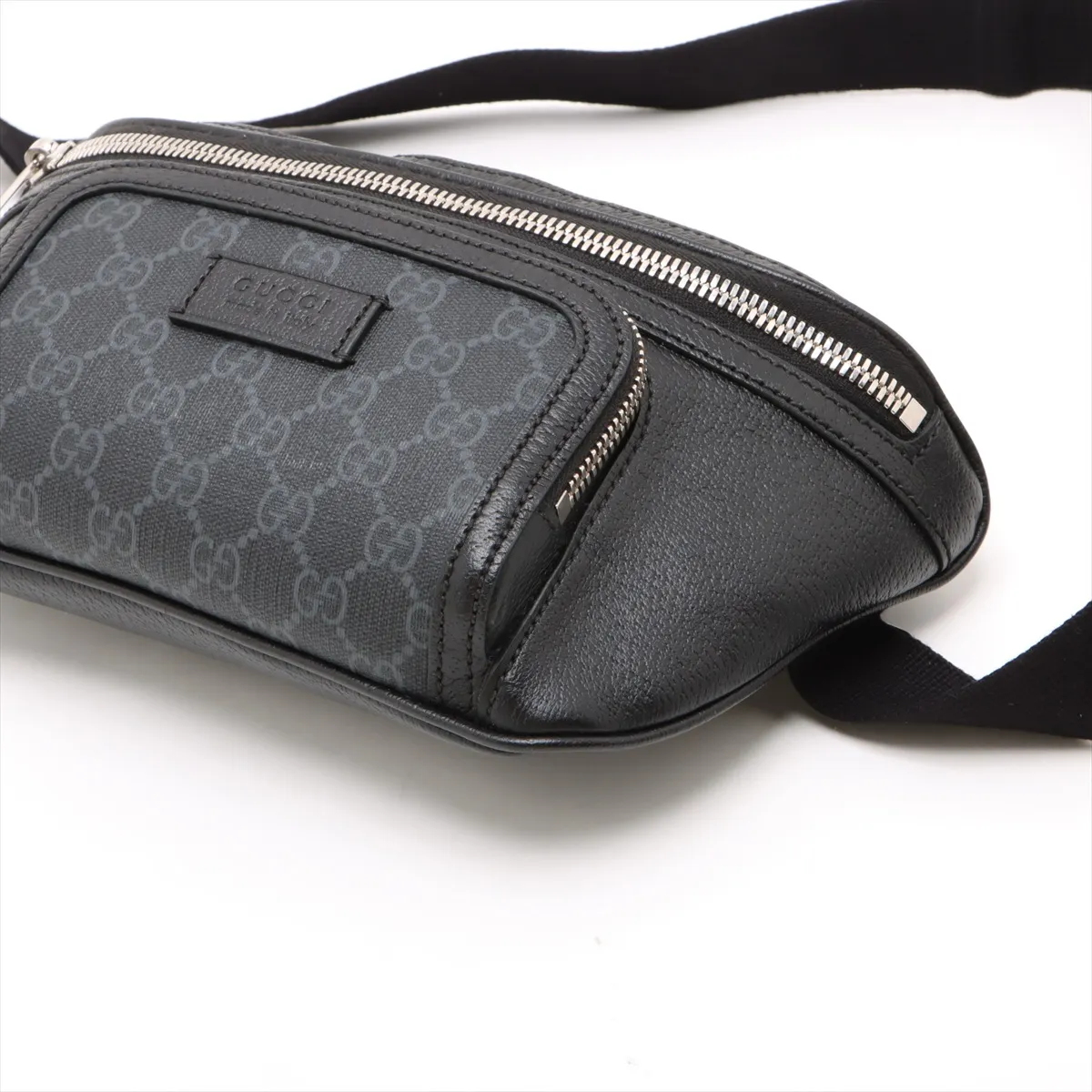 GG Supreme Leather x PVC Body Bag, Black, 795463 — view 3