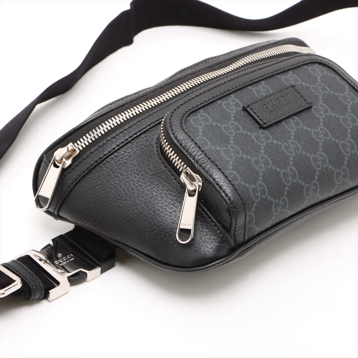 GG Supreme Leather x PVC Body Bag, Black, 795463 — view 4