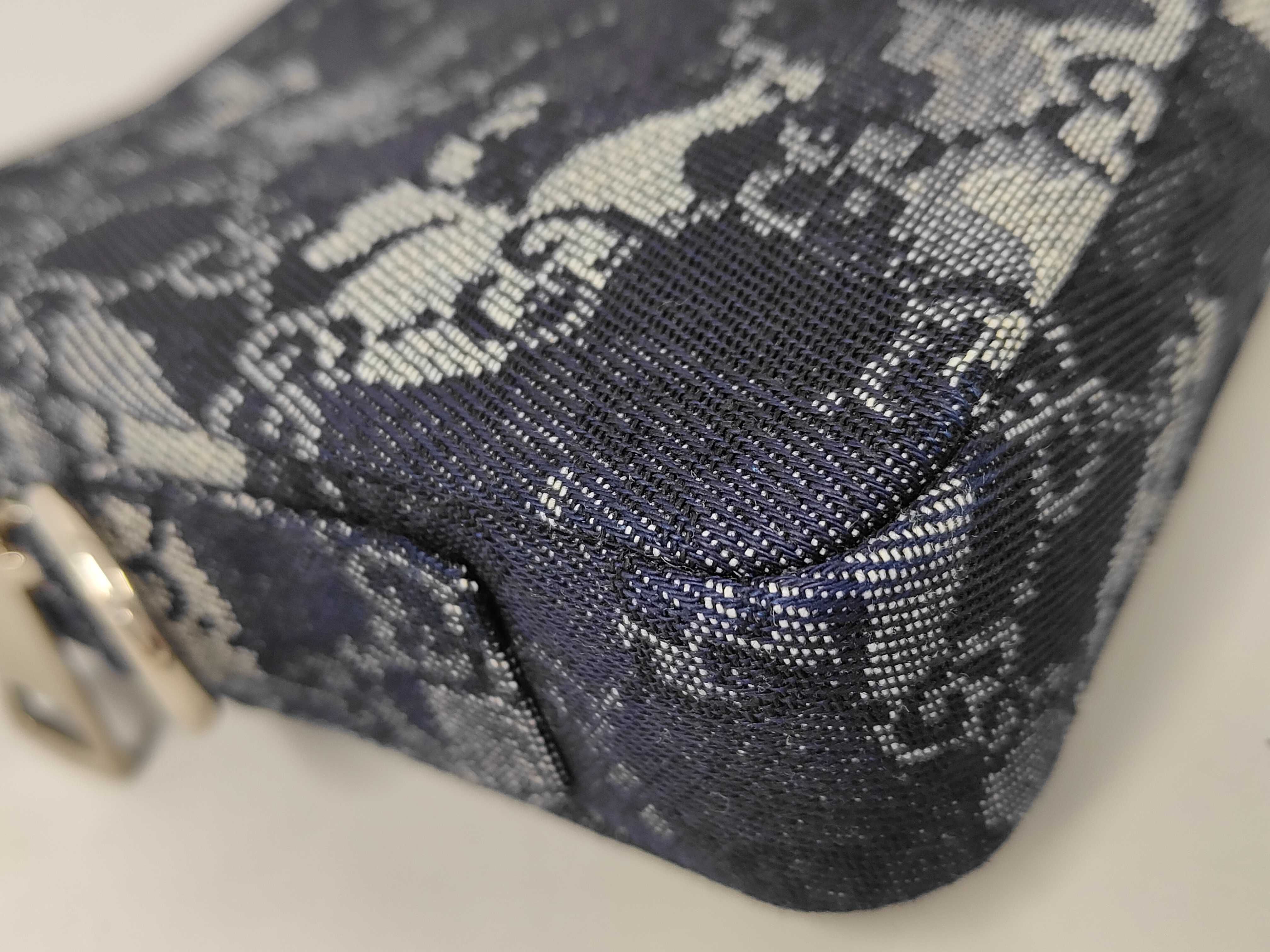 denim camouflage shoulder bag GG pouch — view 4