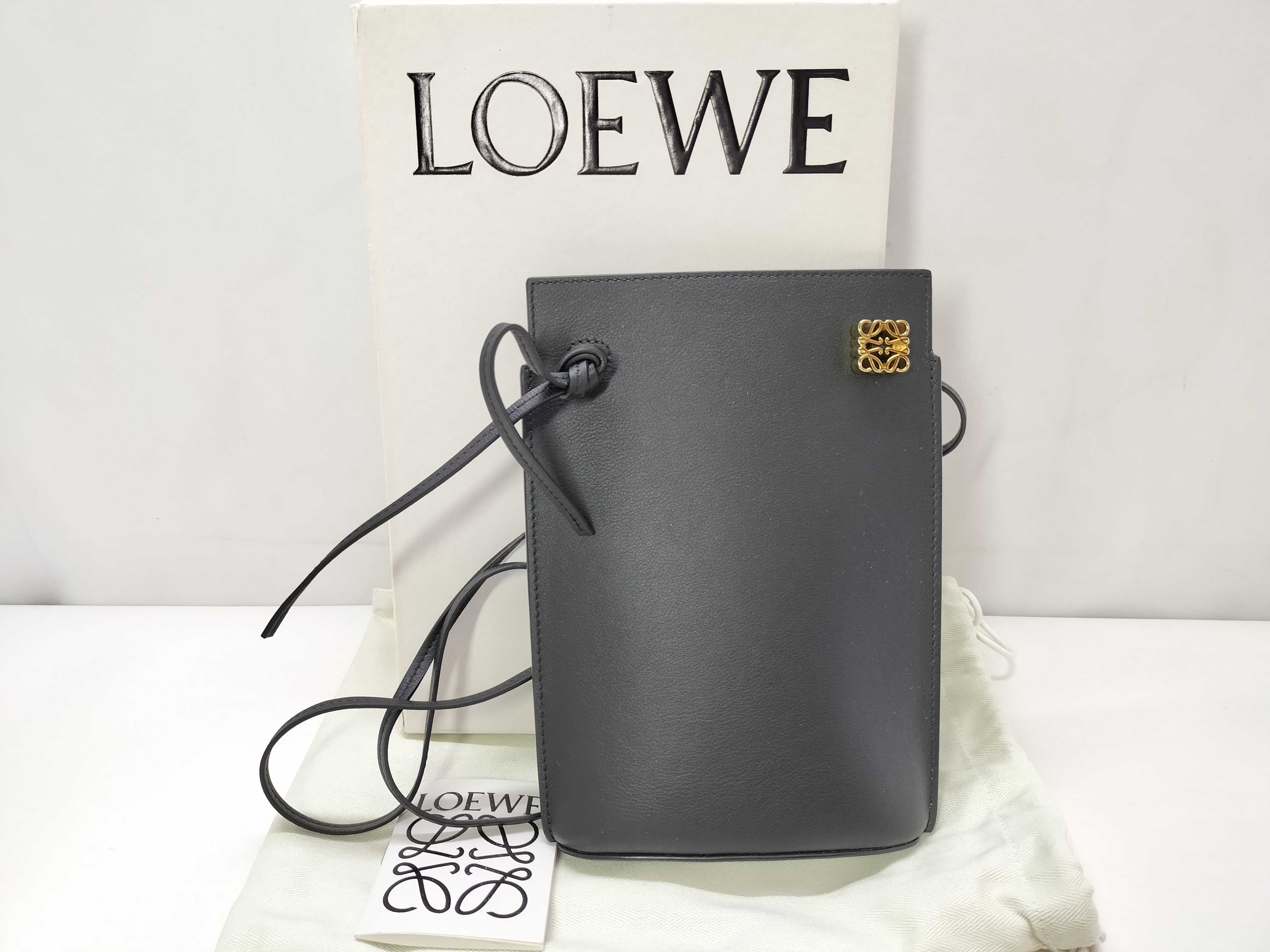 Dice Pocket Leather Shoulder Bag Black Shoulder Bag