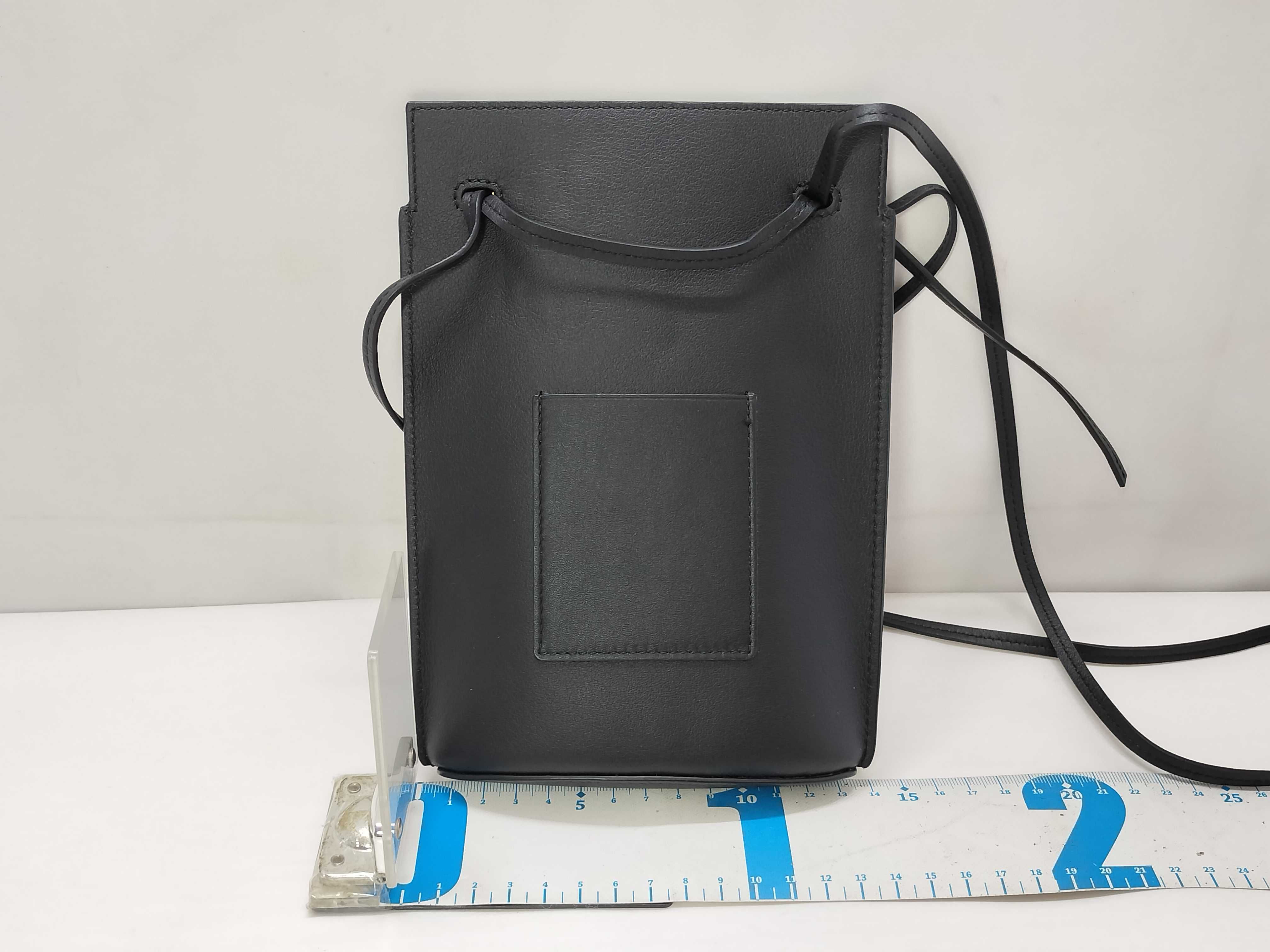 Dice Pocket Leather Shoulder Bag Black Shoulder Bag — view 2