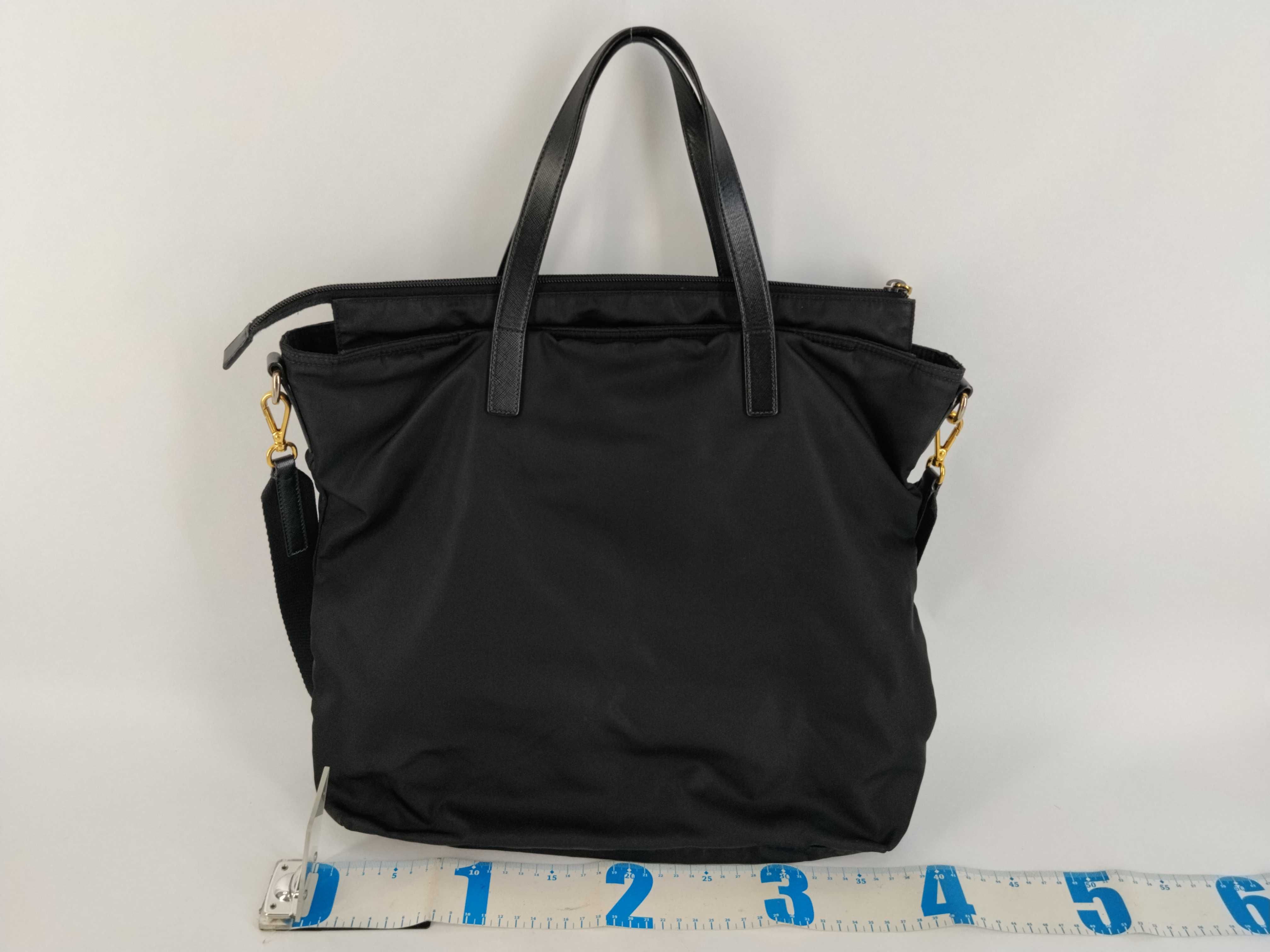 Nylon Prada Saffiano Combination 2-Way Tote Bag — view 2