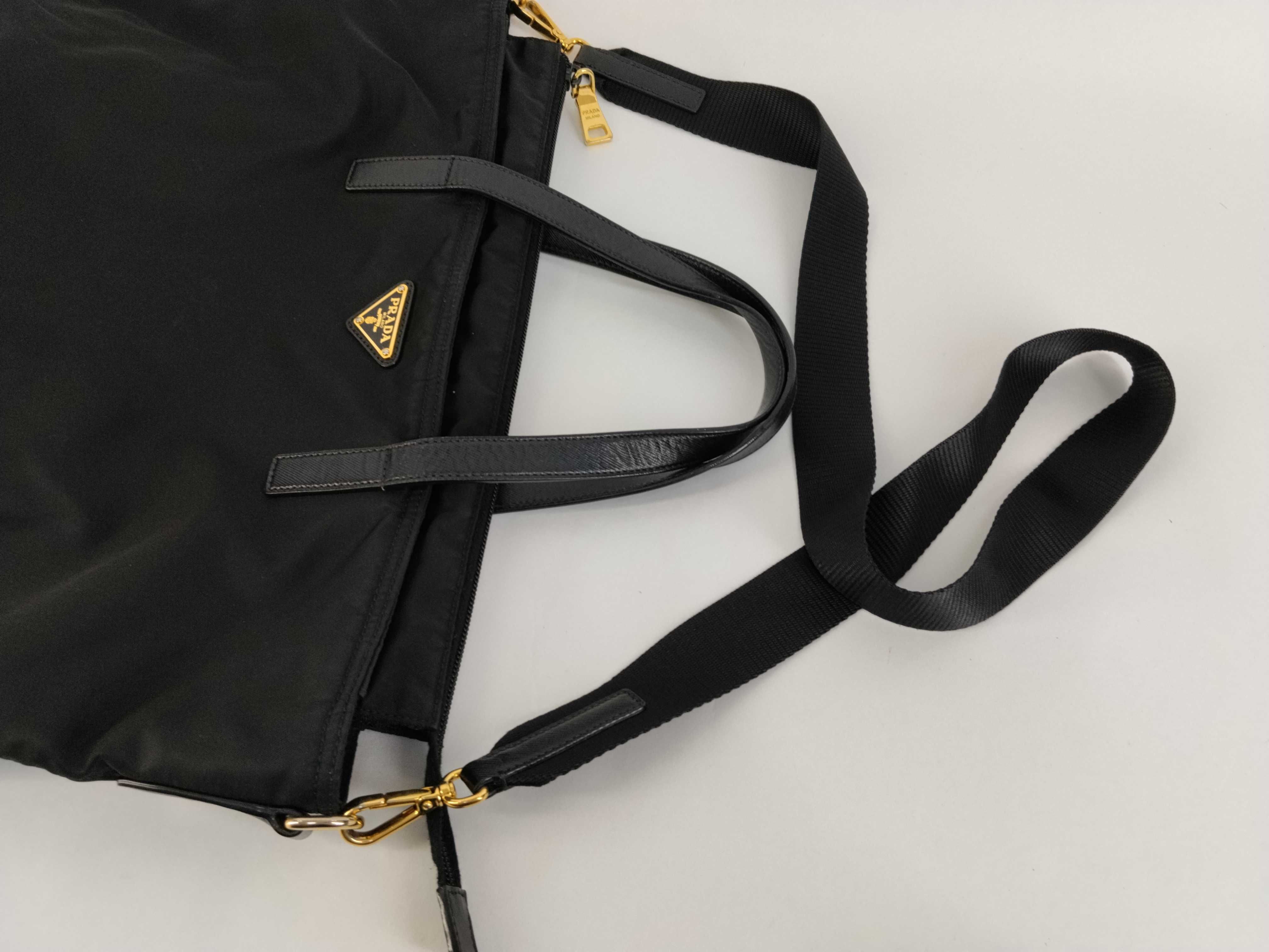 Nylon Prada Saffiano Combination 2-Way Tote Bag — view 3