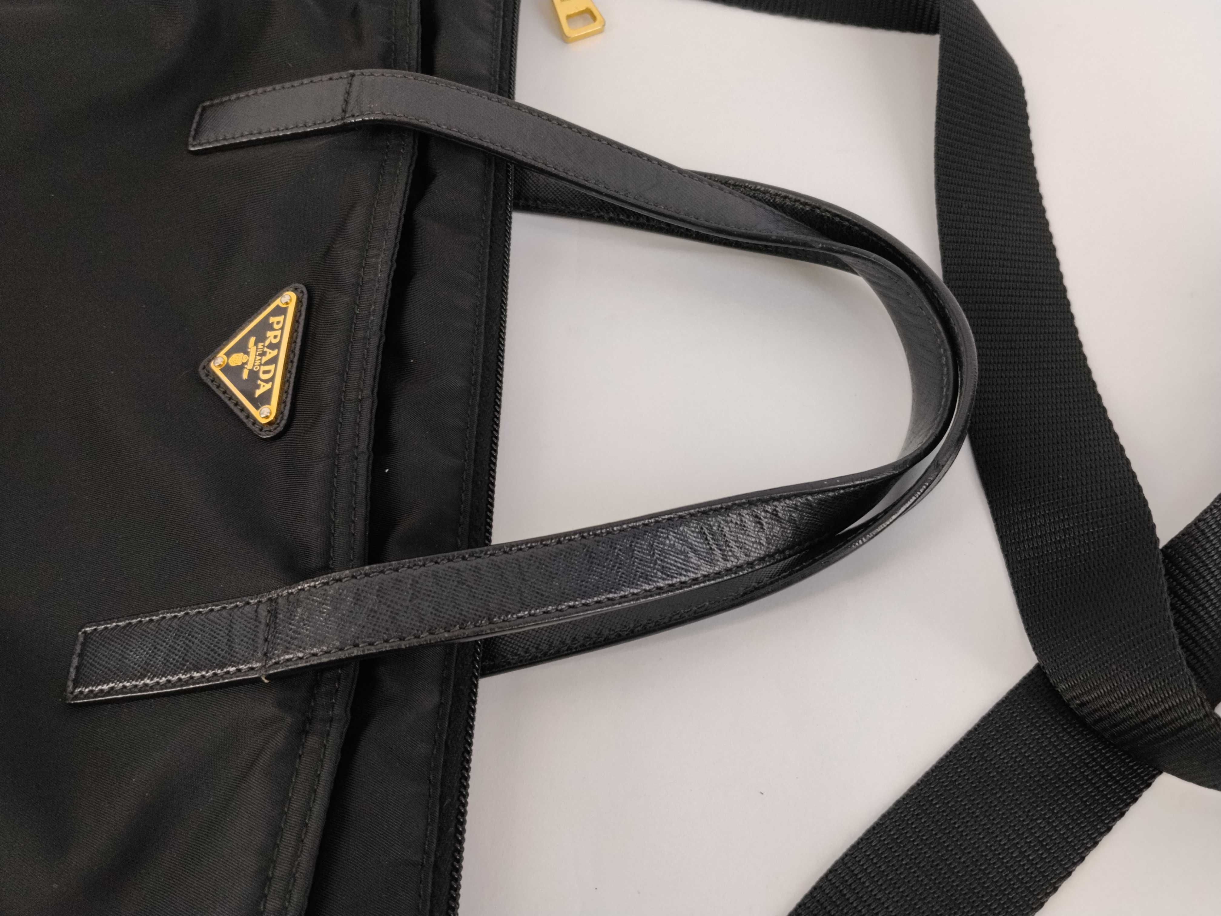 Nylon Prada Saffiano Combination 2-Way Tote Bag — view 4