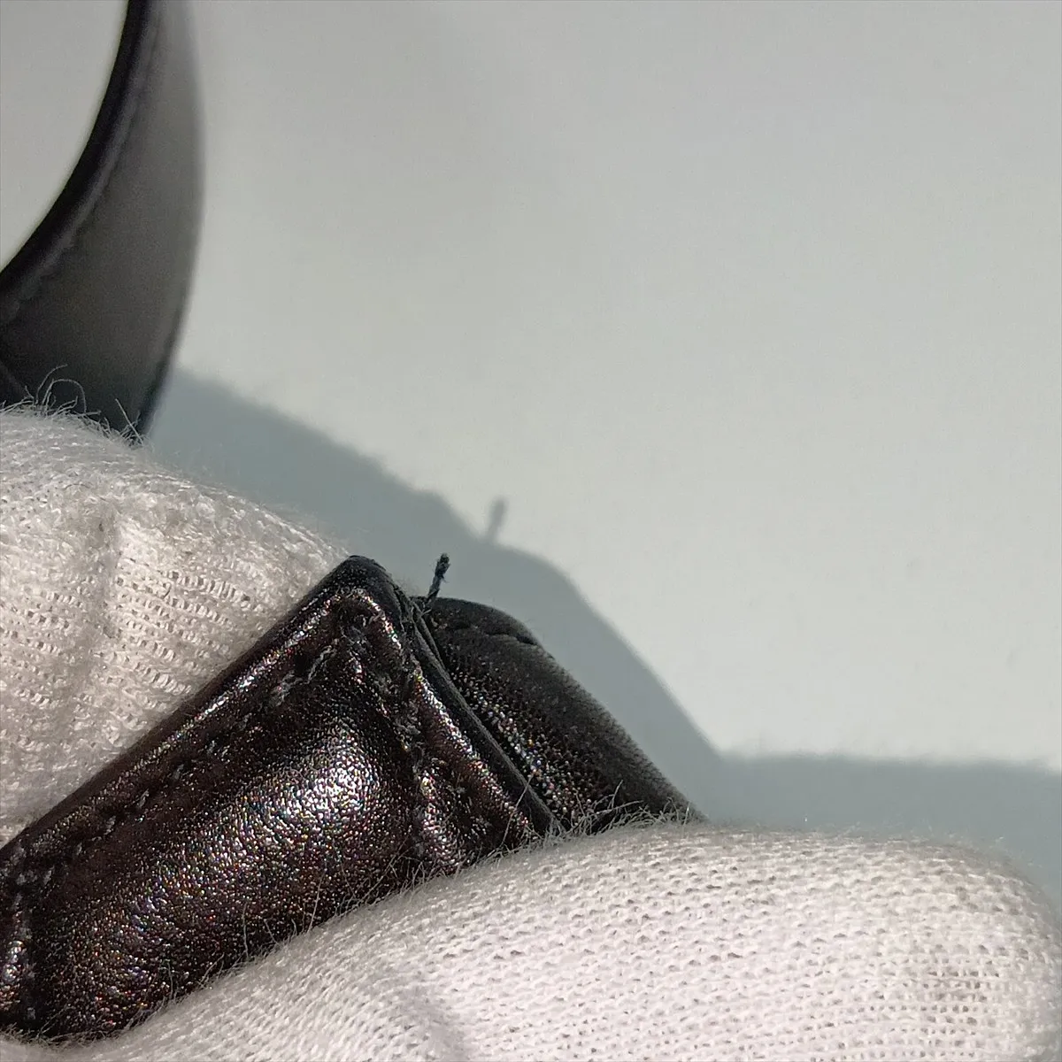 Chevron Lambskin Waist Pouch, Black with Gold Hardware, Item No. 1967629, Series 1 — view 11