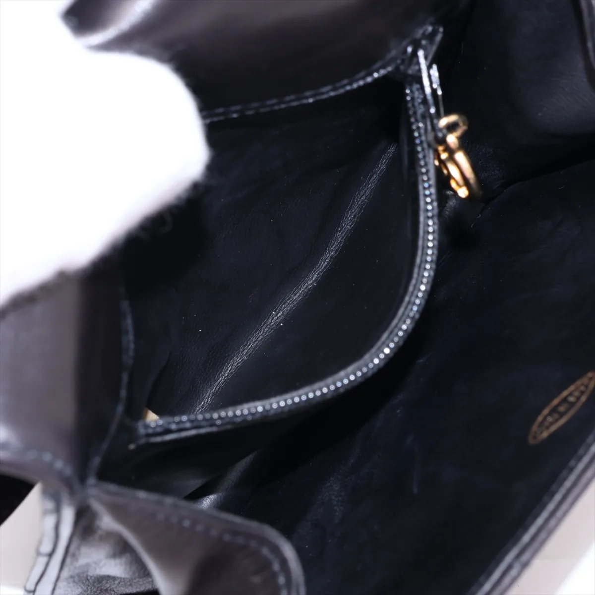 Chevron Lambskin Waist Pouch, Black with Gold Hardware, Item No. 1967629, Series 1 — view 7