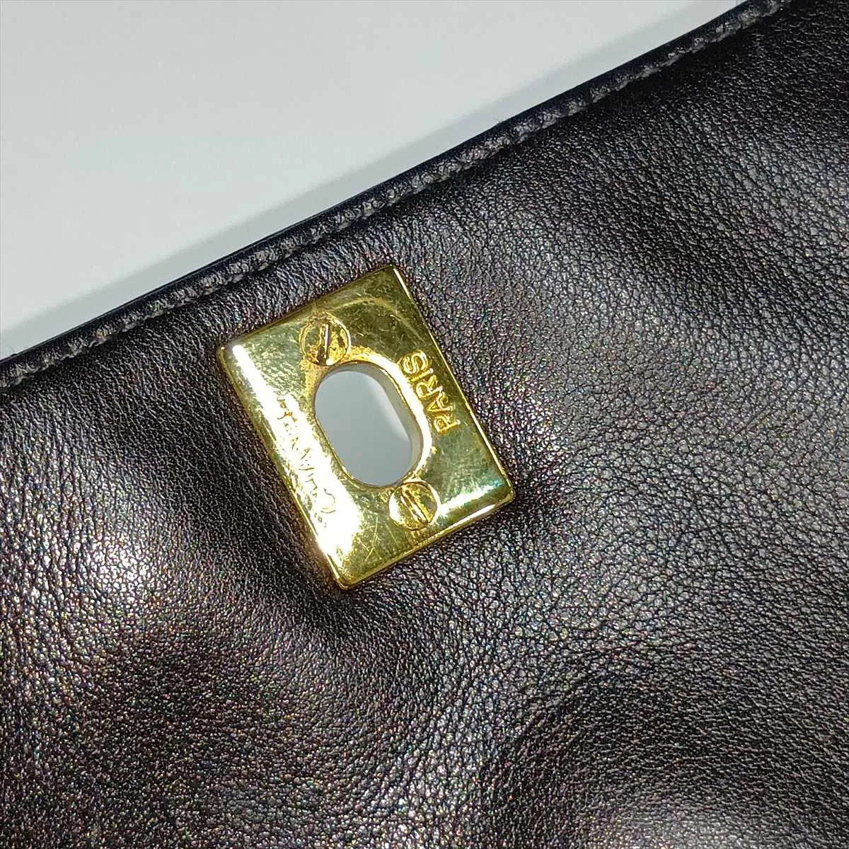 Chevron Lambskin Waist Pouch, Black with Gold Hardware, Item No. 1967629, Series 1 — view 10