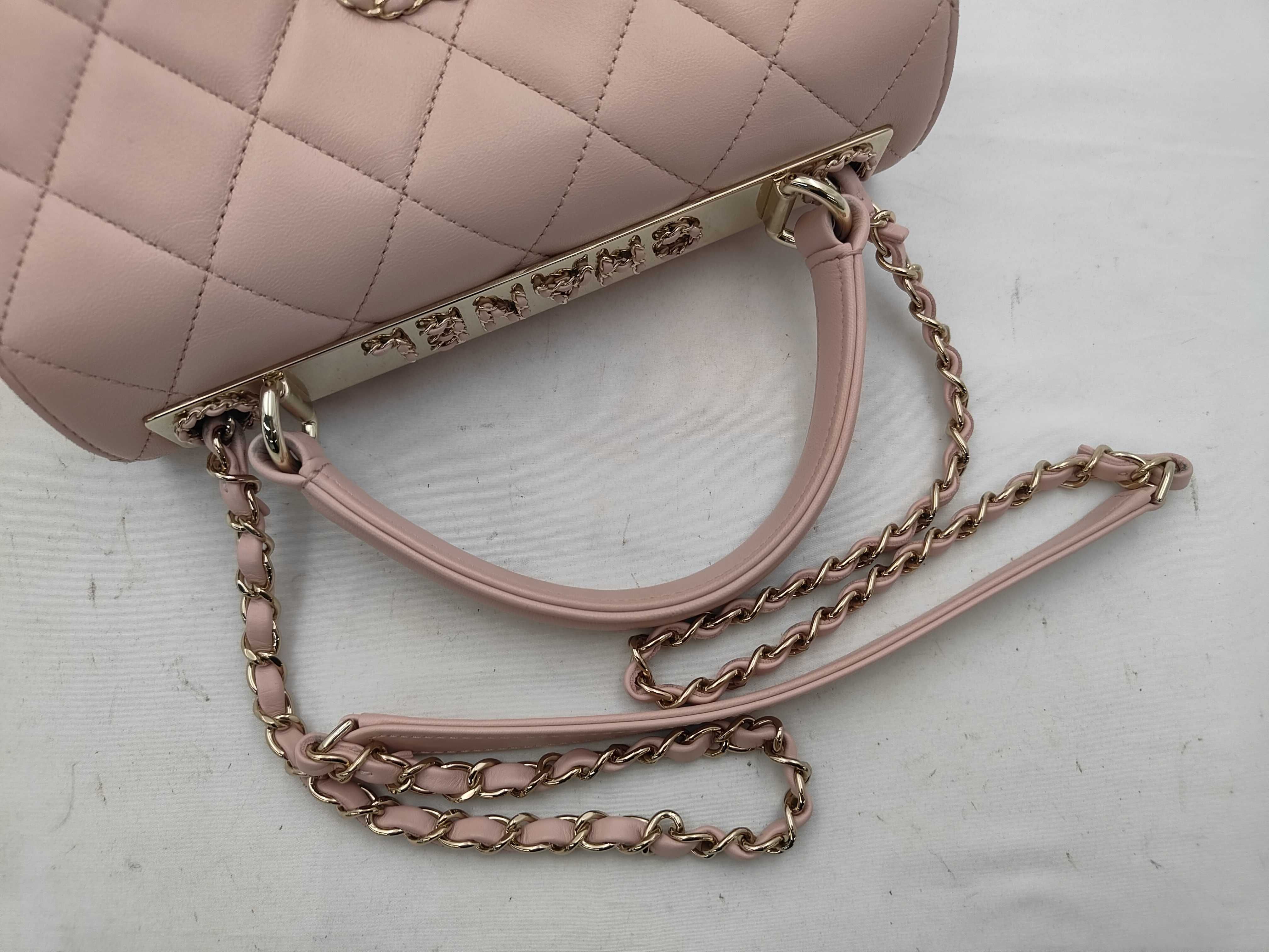 Top Handle Chain Shoulder Bag, Pink, NAJ5J343 — view 3