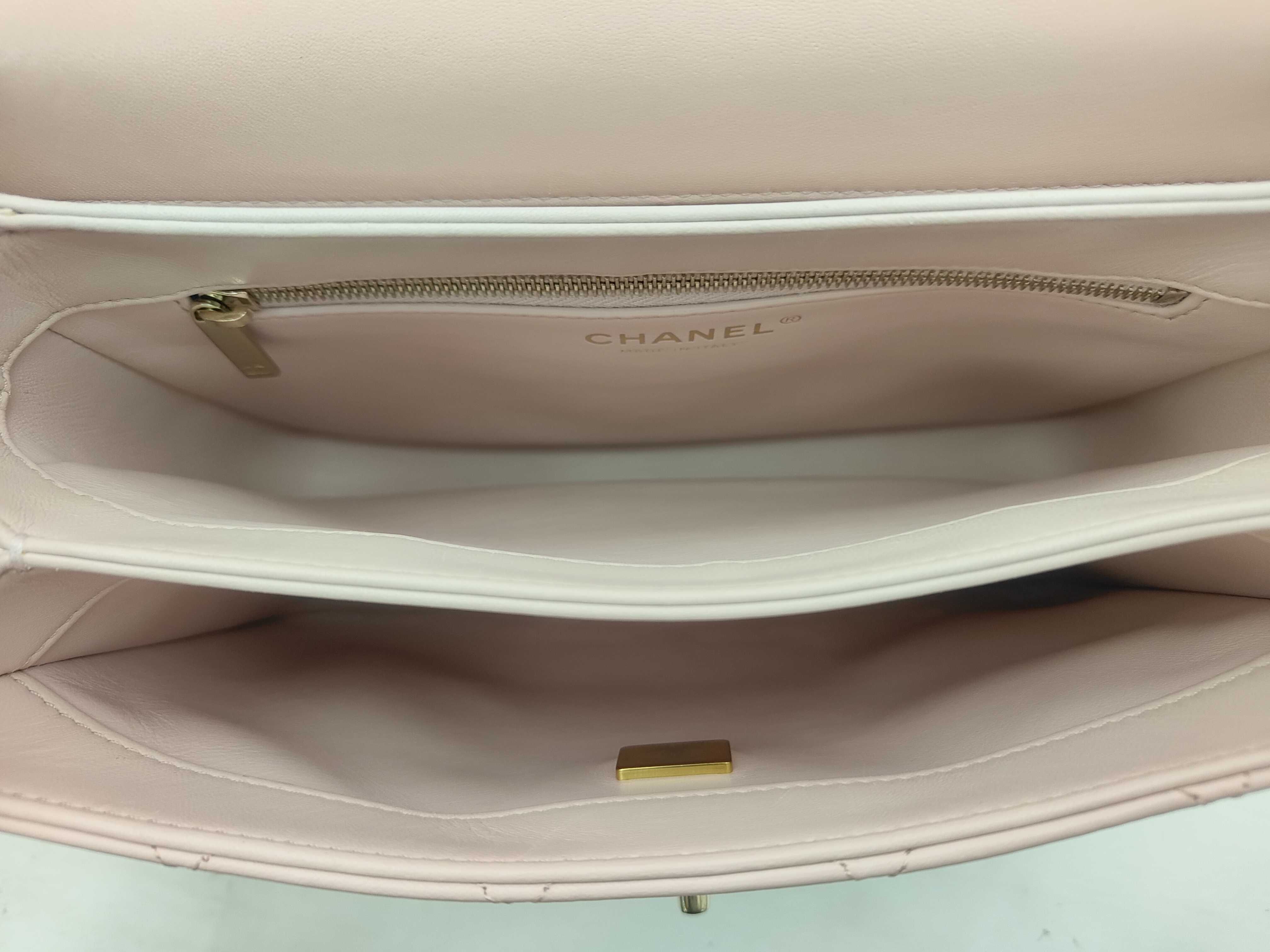 Top Handle Chain Shoulder Bag, Pink, NAJ5J343 — view 8