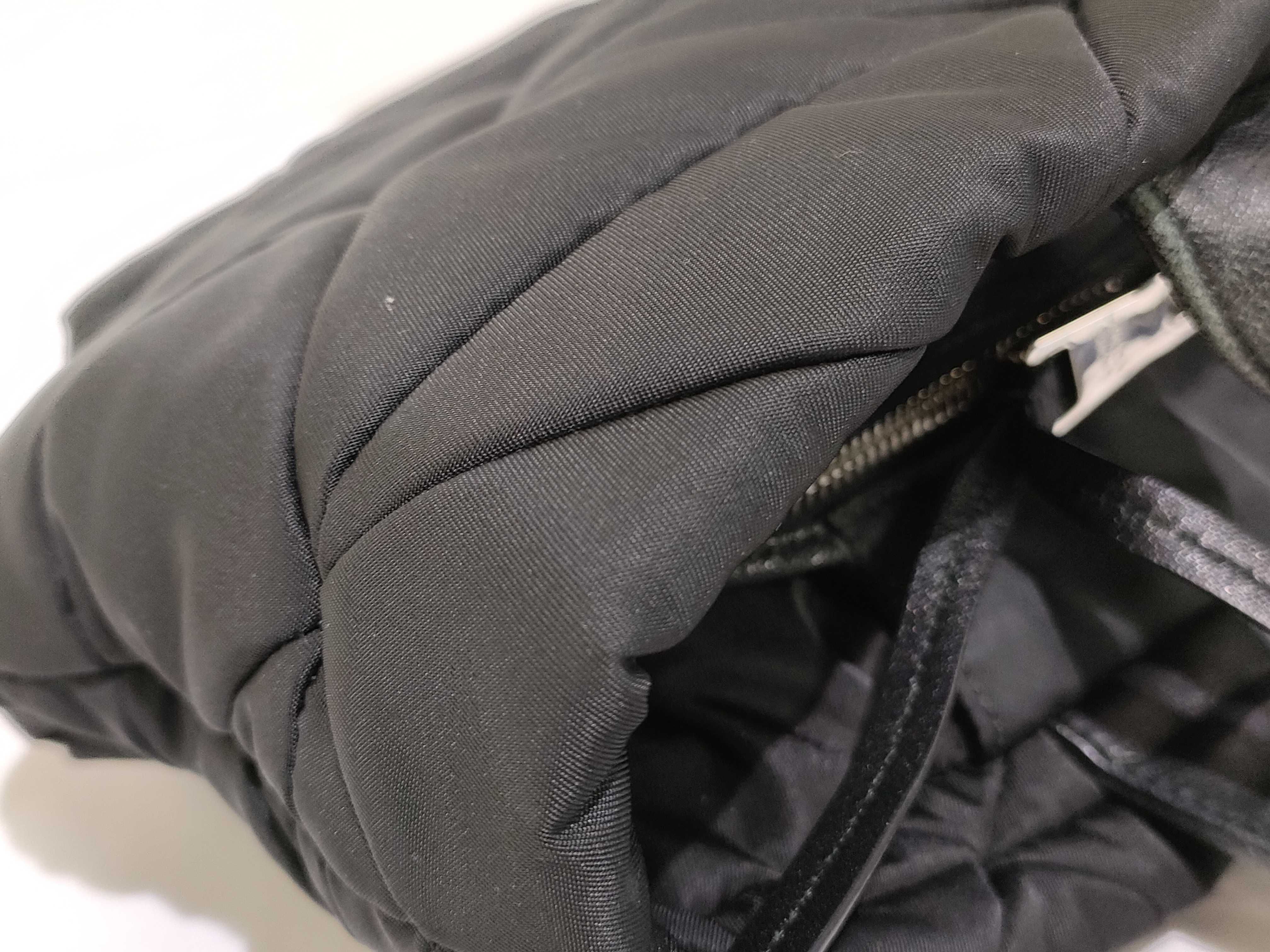Nylon Prada Tessuto Quilted Nylon x Leather 2-Way Handbag Black Handbag — view 12