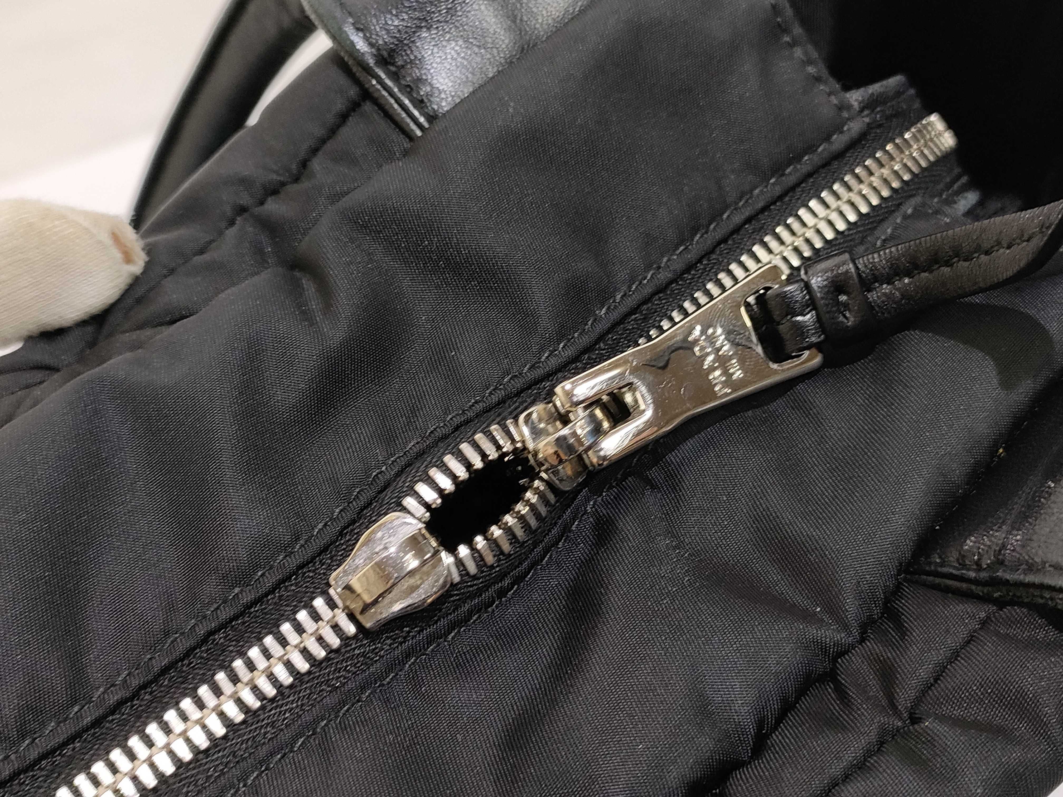 Nylon Prada Tessuto Quilted Nylon x Leather 2-Way Handbag Black Handbag — view 10