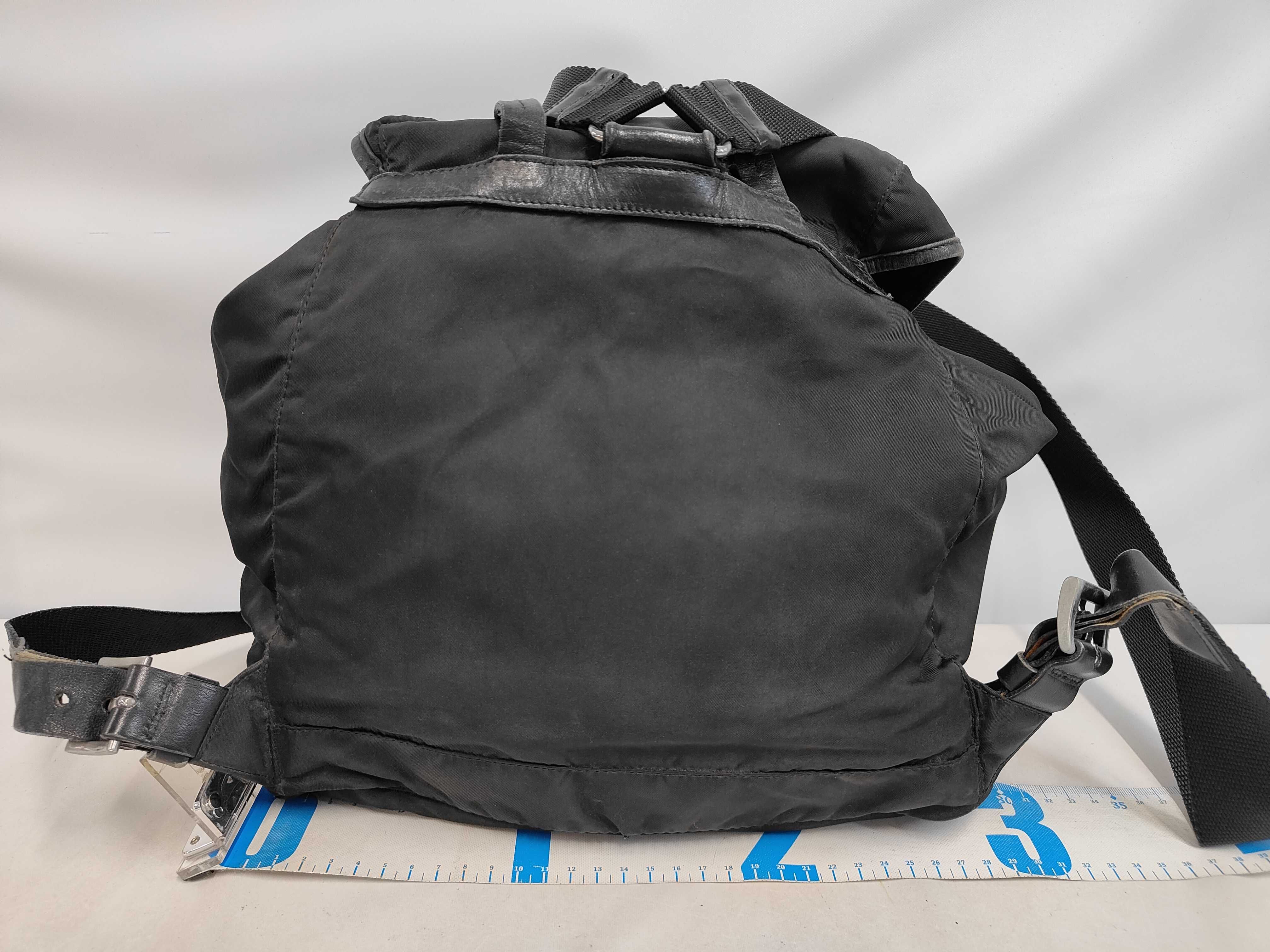 Nylon Backpack, Black, Triangle Plate, BZ0001 51 — view 2