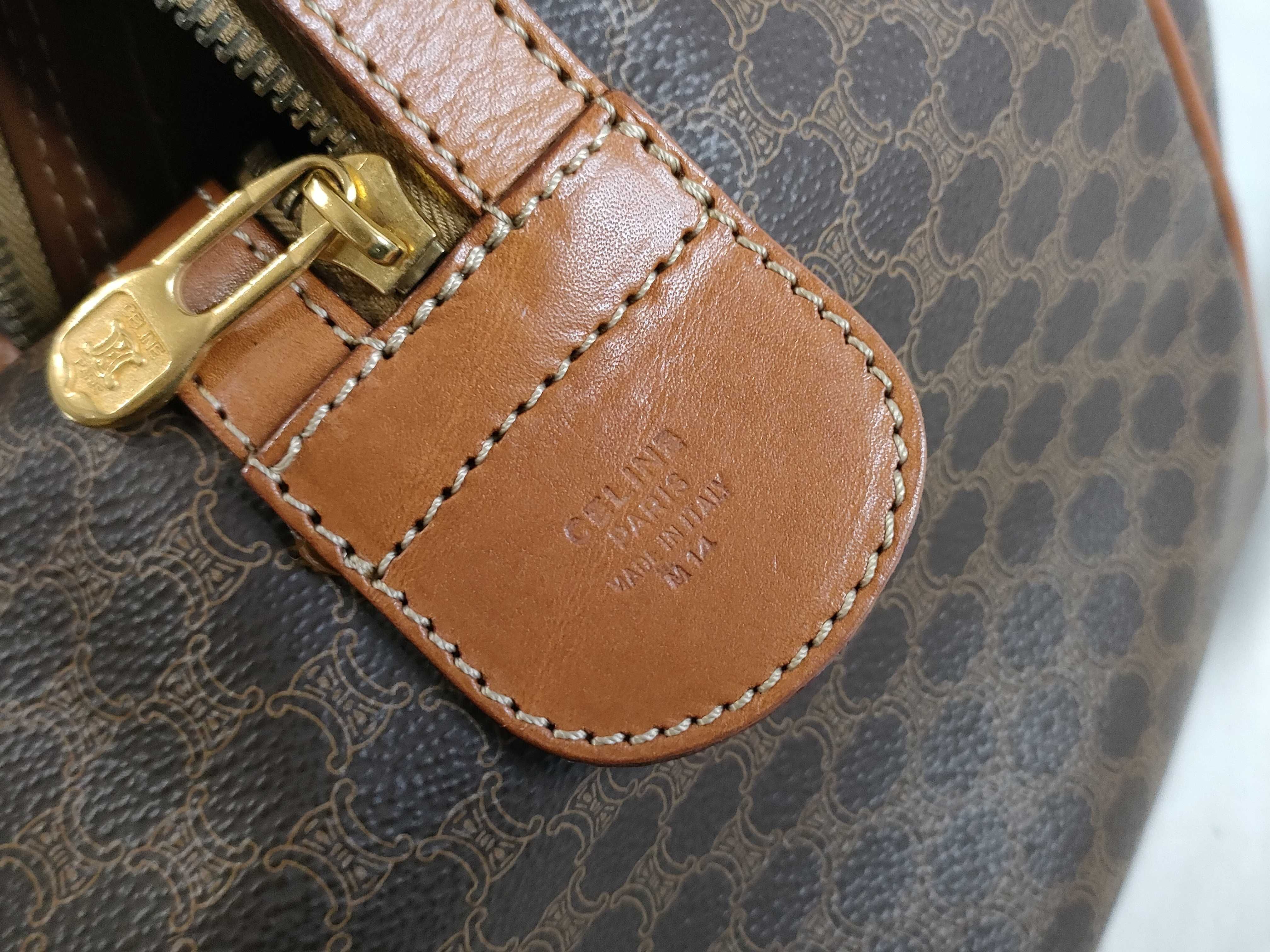 Macadam PVC x Leather Boston Bag (Brown x Beige) — view 12