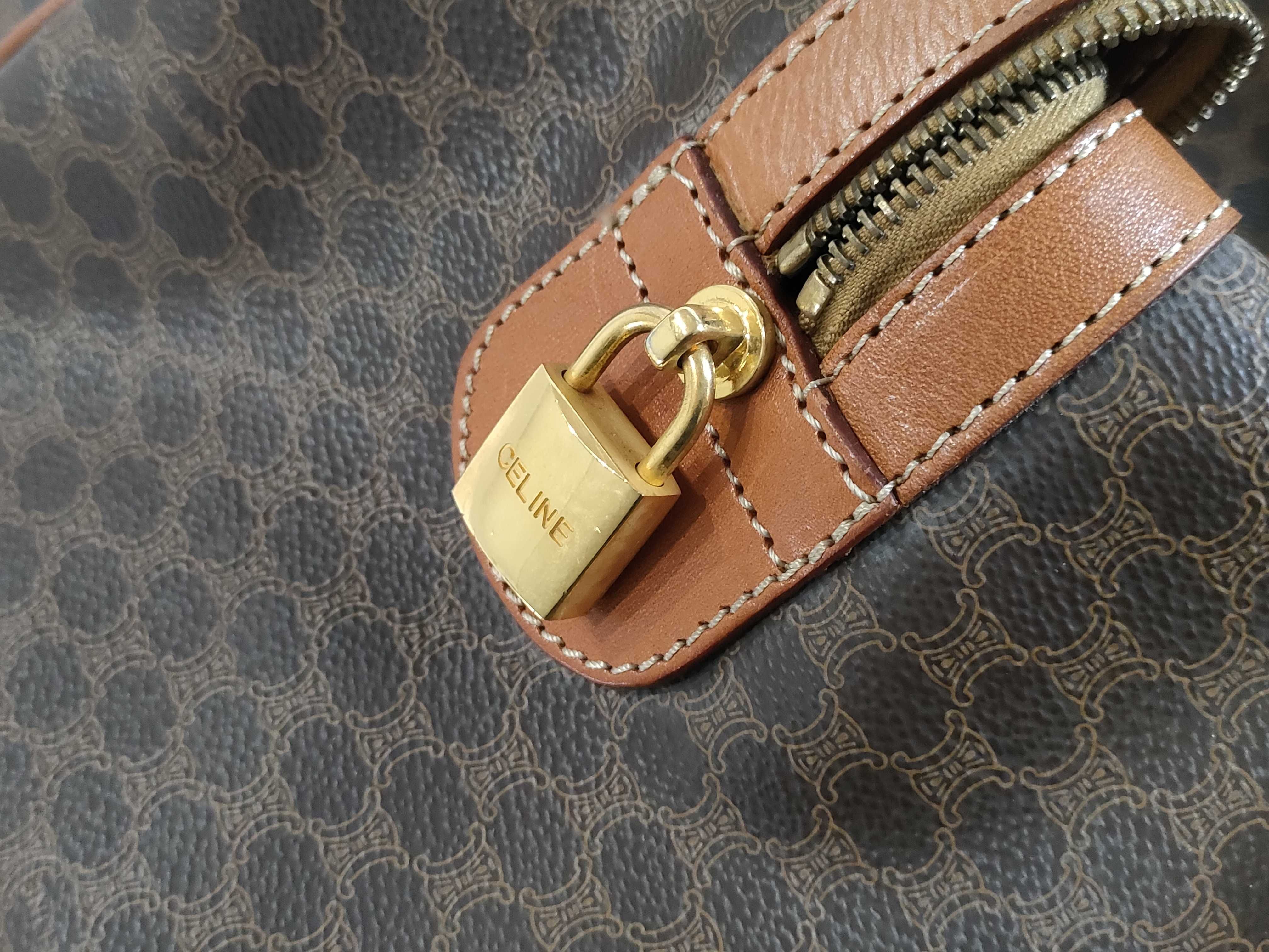 Macadam PVC x Leather Boston Bag (Brown x Beige) — view 15