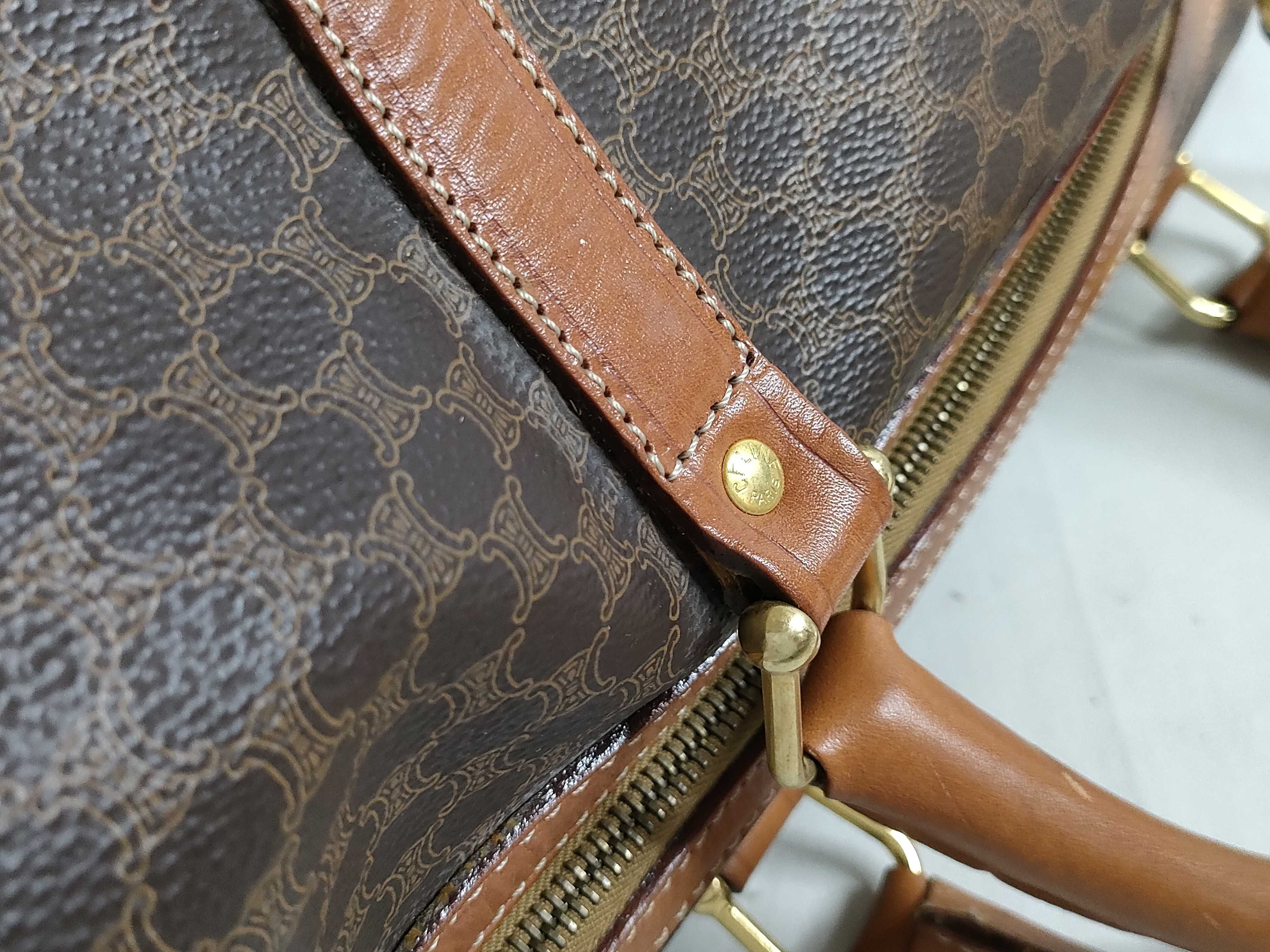 Macadam PVC x Leather Boston Bag (Brown x Beige) — view 5