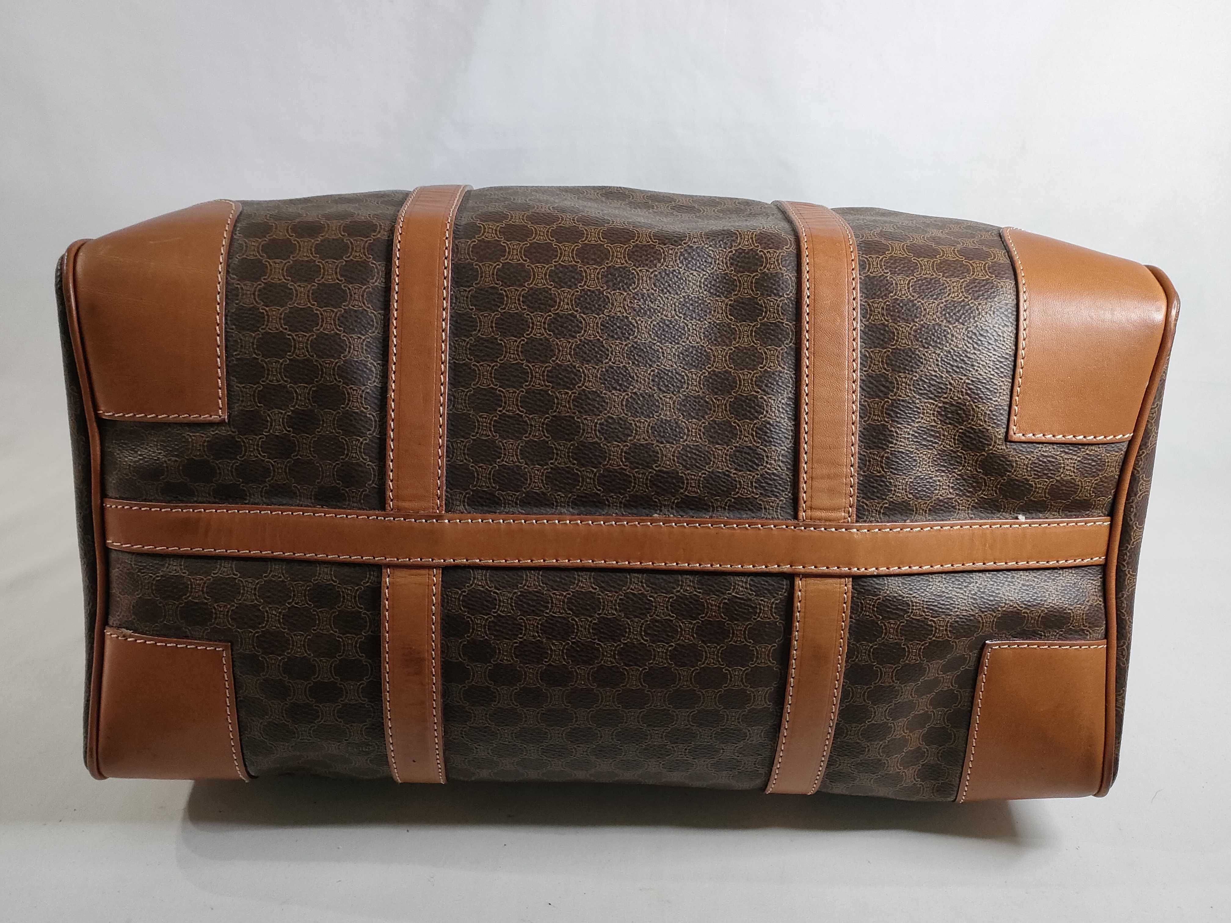 Macadam PVC x Leather Boston Bag (Brown x Beige) — view 7