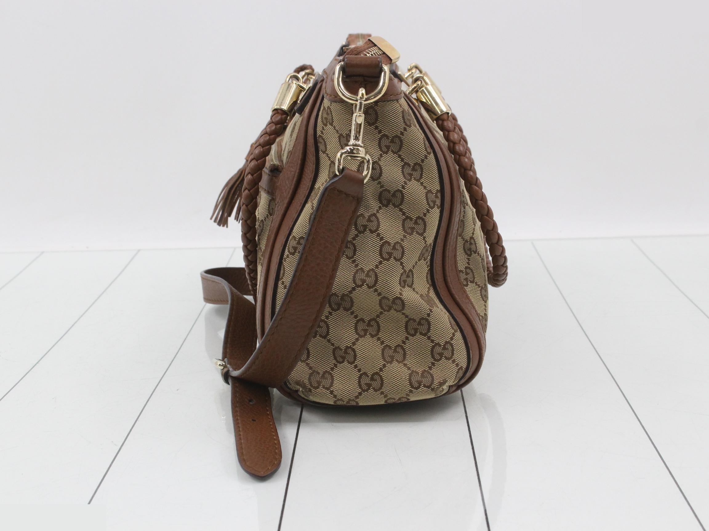 GG Canvas (Bag) - 2-Way Bag with Long Strap - Bamboo - Brown — view 3