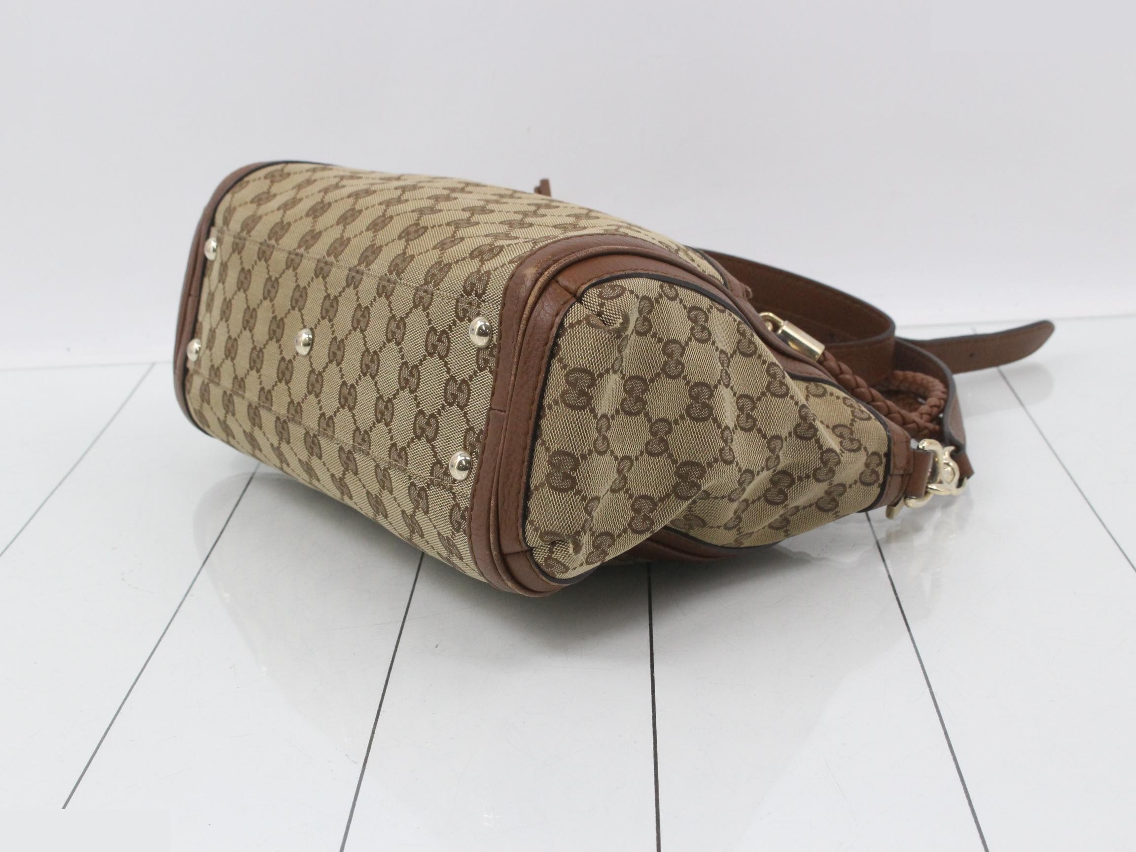 GG Canvas (Bag) - 2-Way Bag with Long Strap - Bamboo - Brown — view 6
