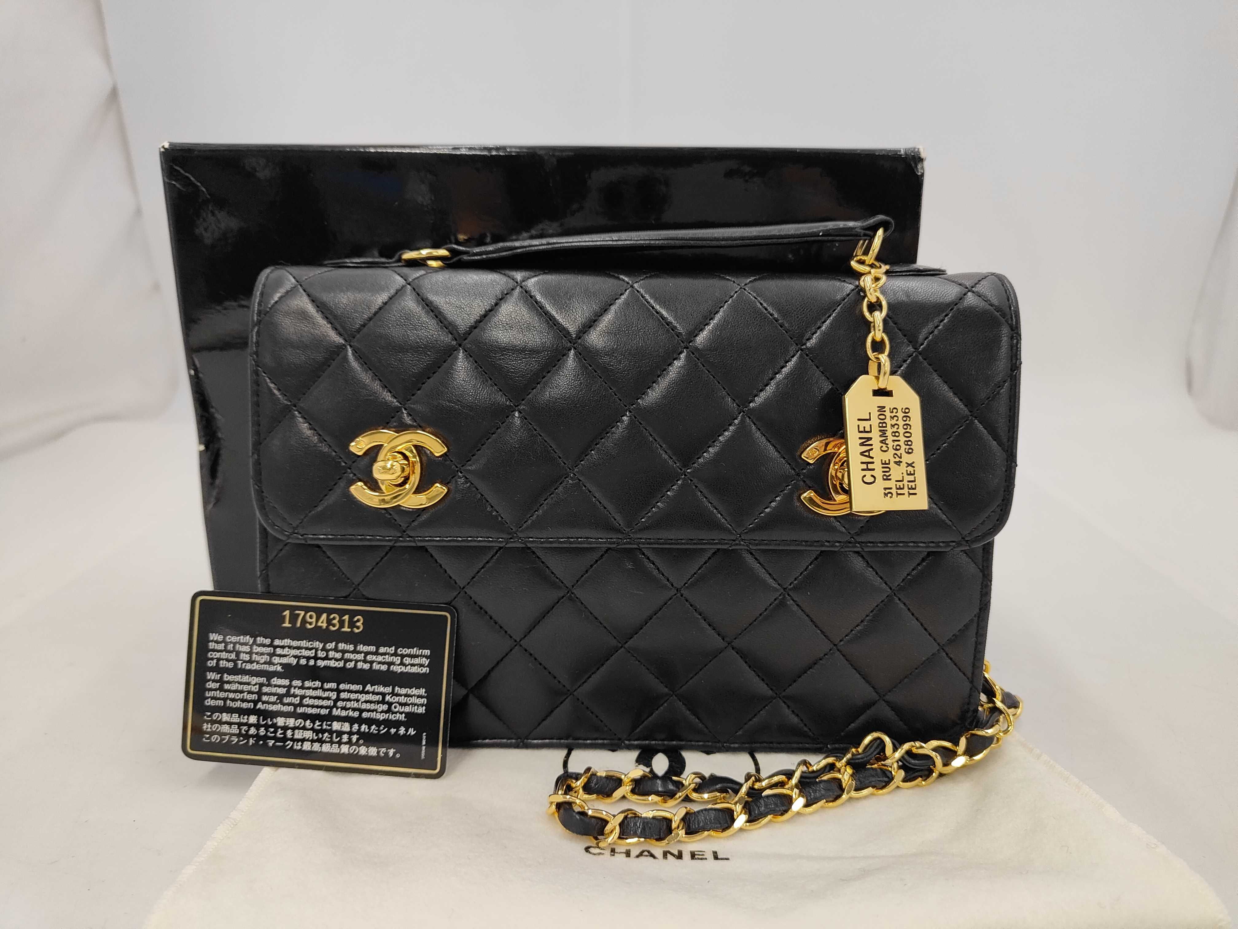 Lambskin Matelassé Double Turnlock 2-Way Shoulder Bag