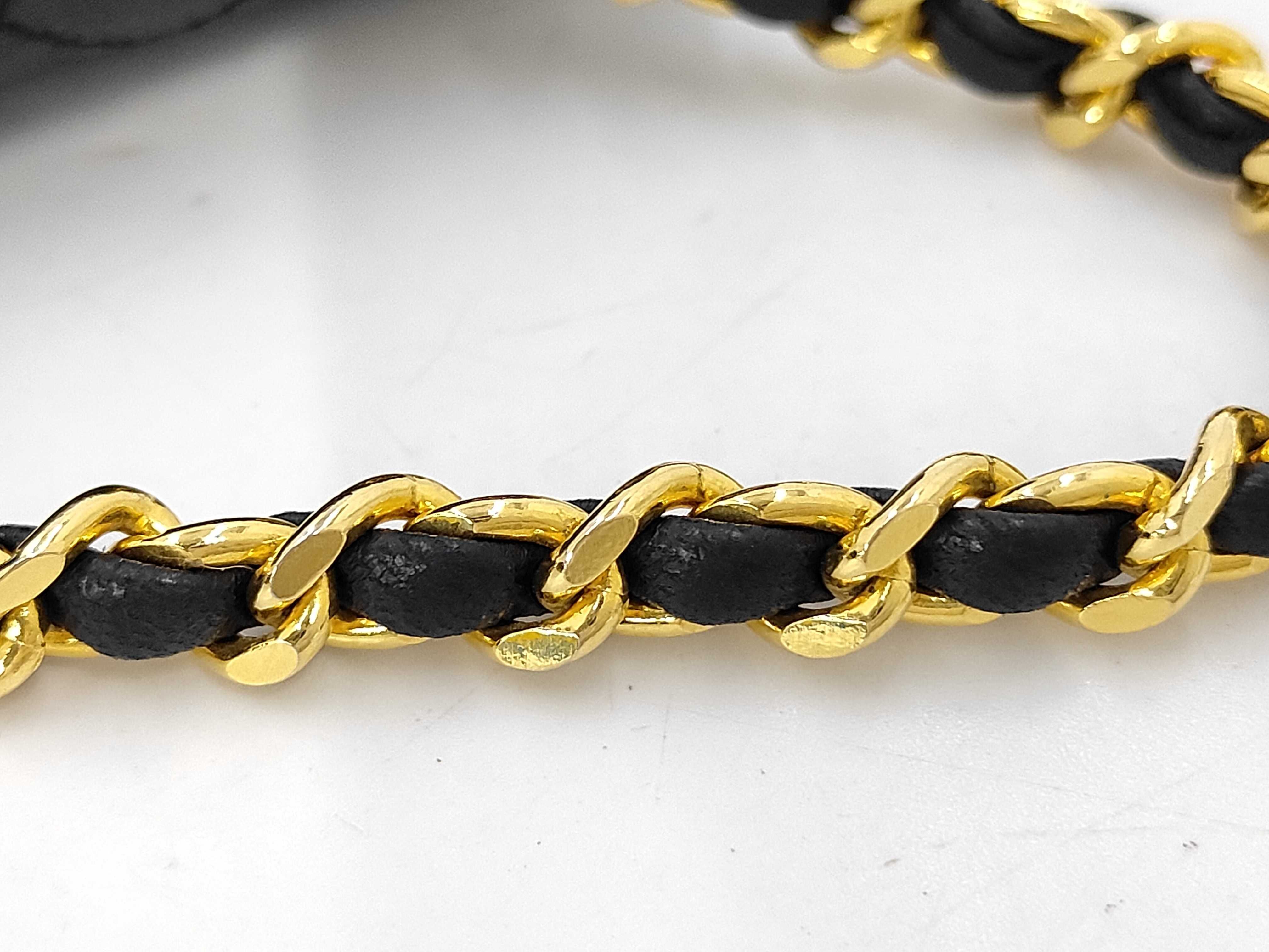 Lambskin Mini Matelassé Chain Belt Bag Charm, Black Waist Bag — view 7