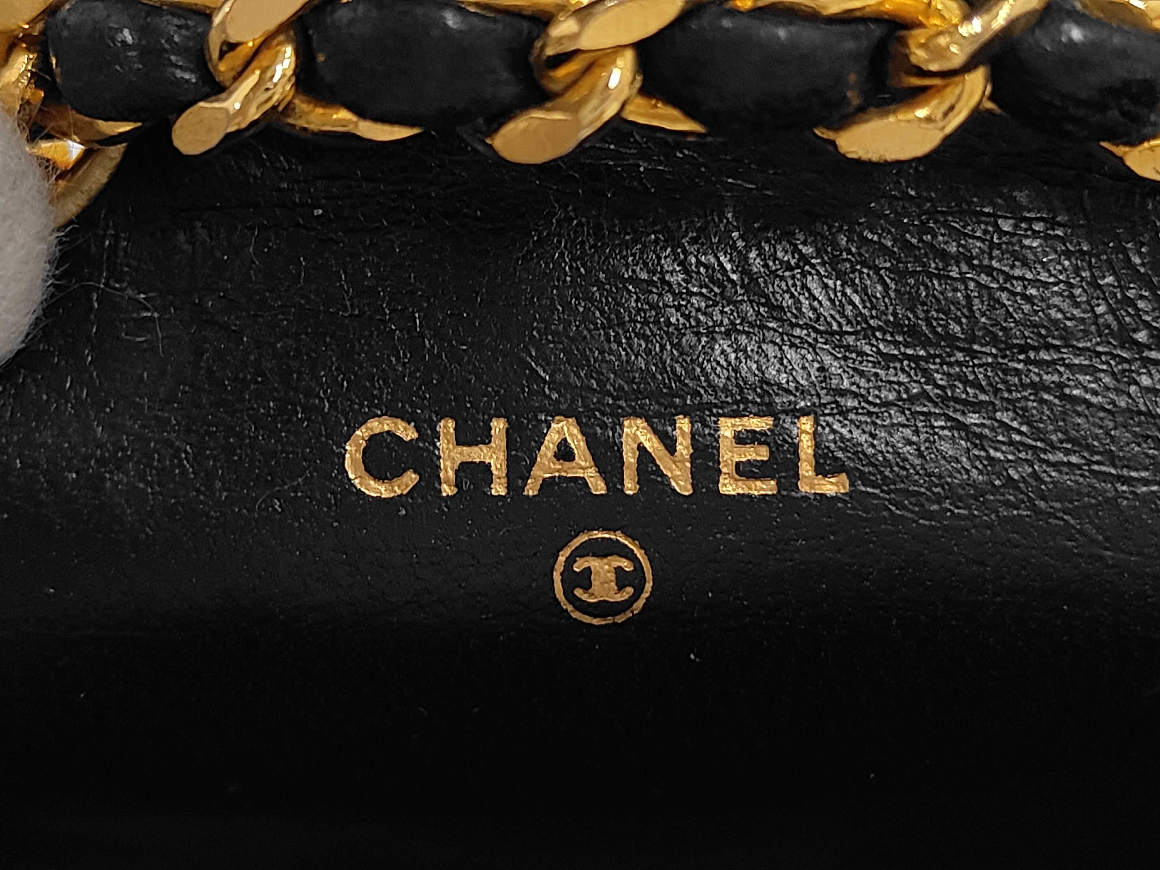 Lambskin Mini Matelassé Chain Belt Bag Charm, Black Waist Bag — view 10