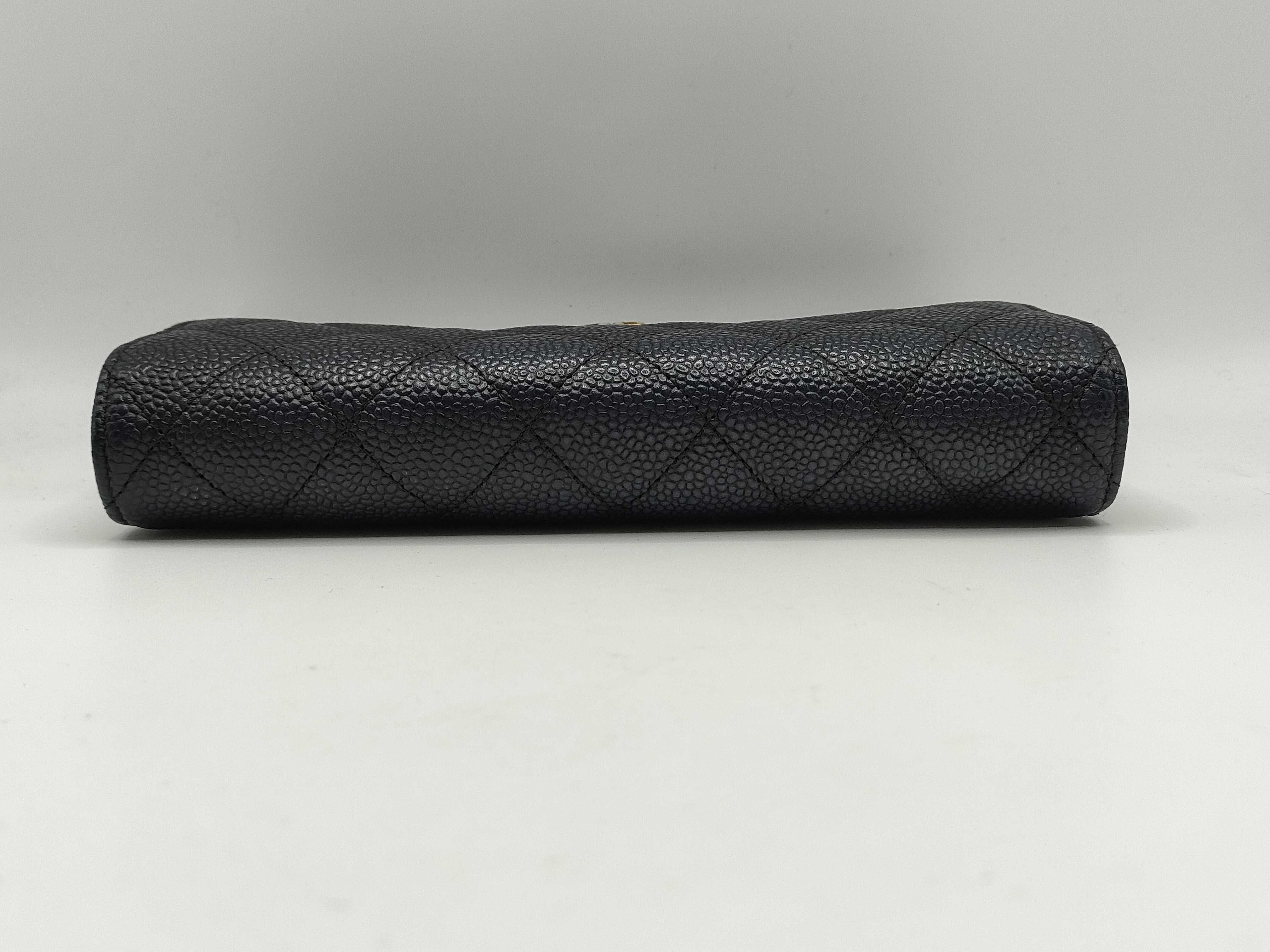 Caviar Skin Coco Mark Matelassé Long Wallet — view 5