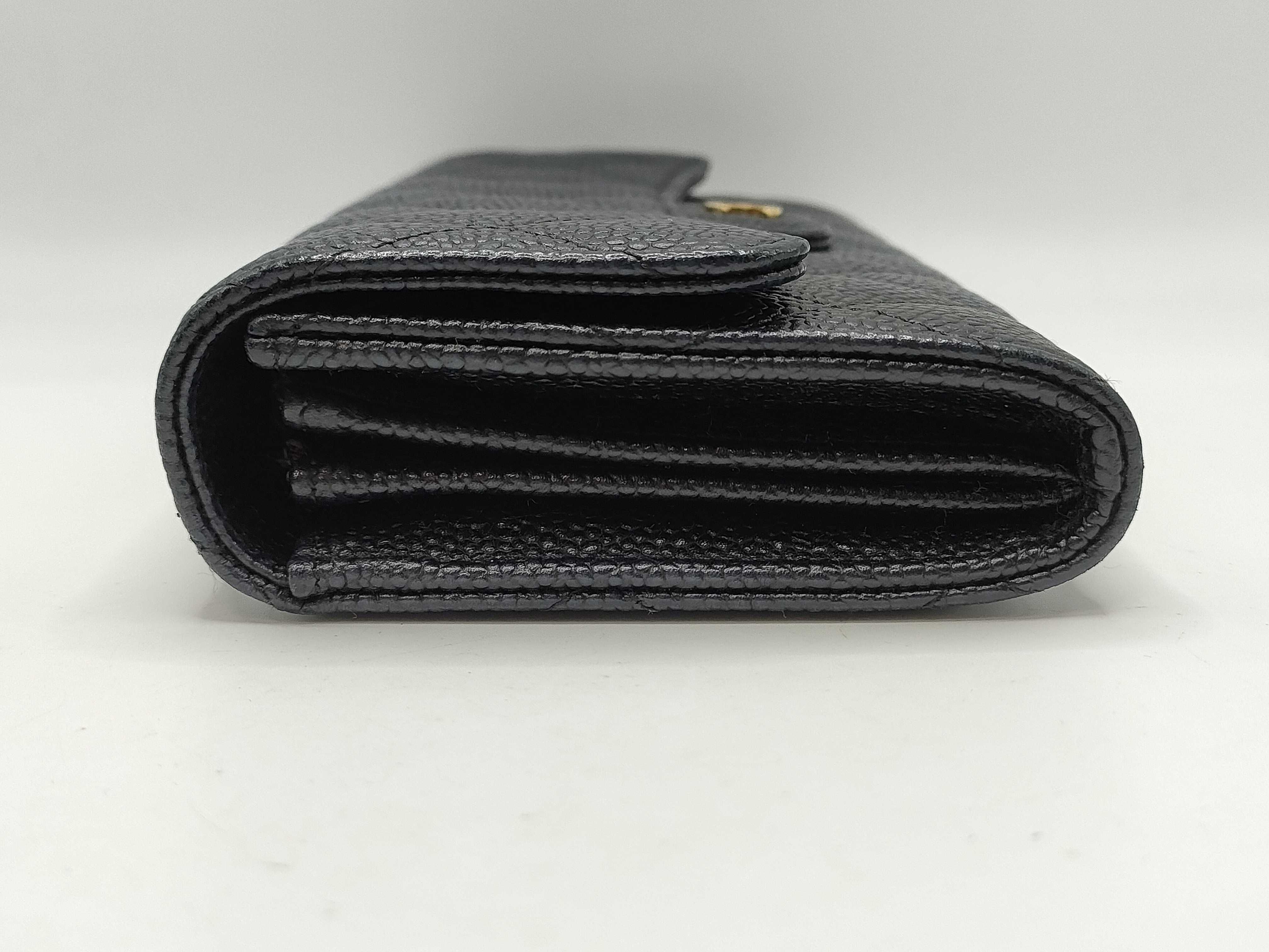 Caviar Skin Coco Mark Matelassé Long Wallet — view 6
