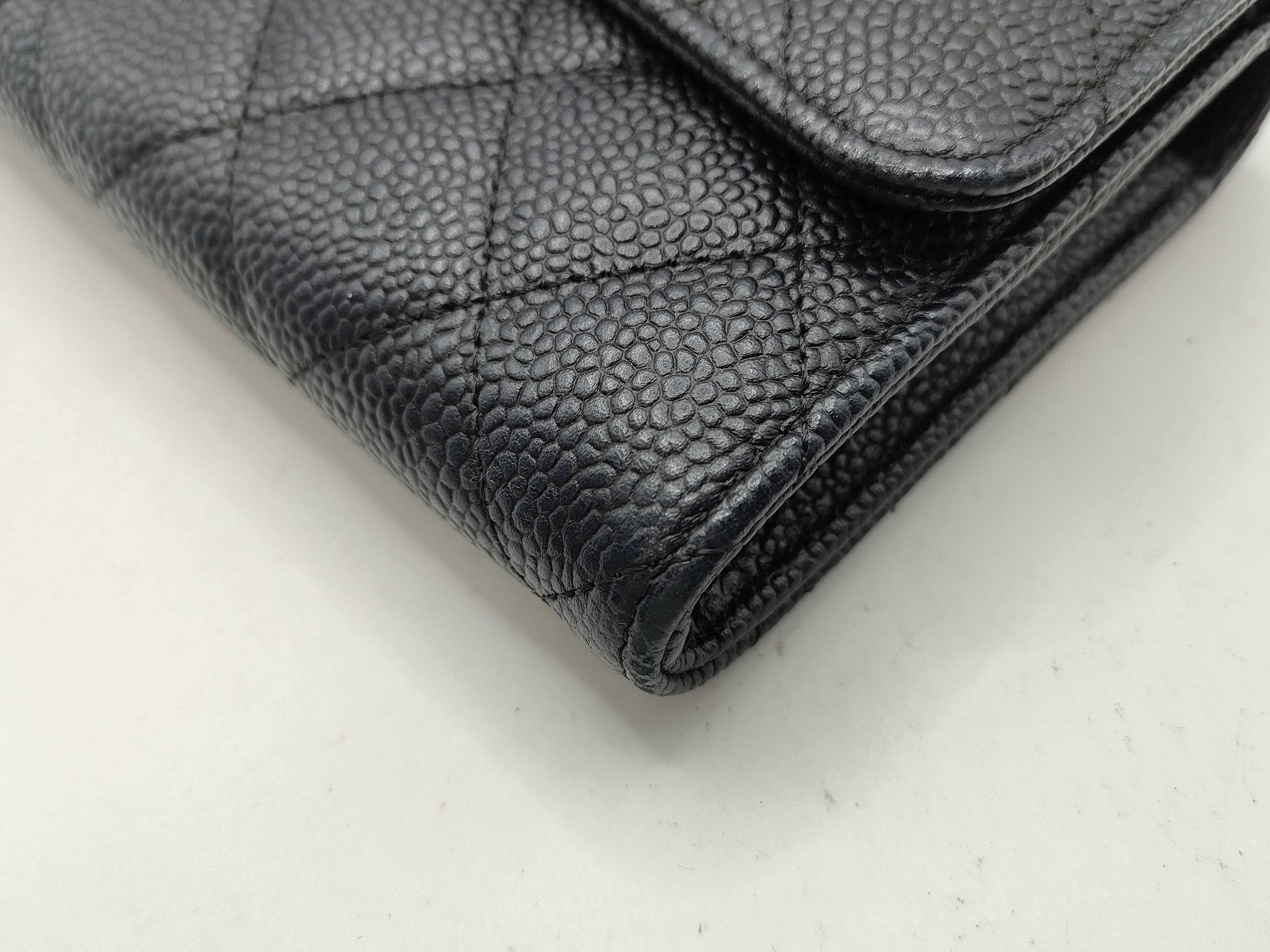 Caviar Skin Coco Mark Matelassé Long Wallet — view 7