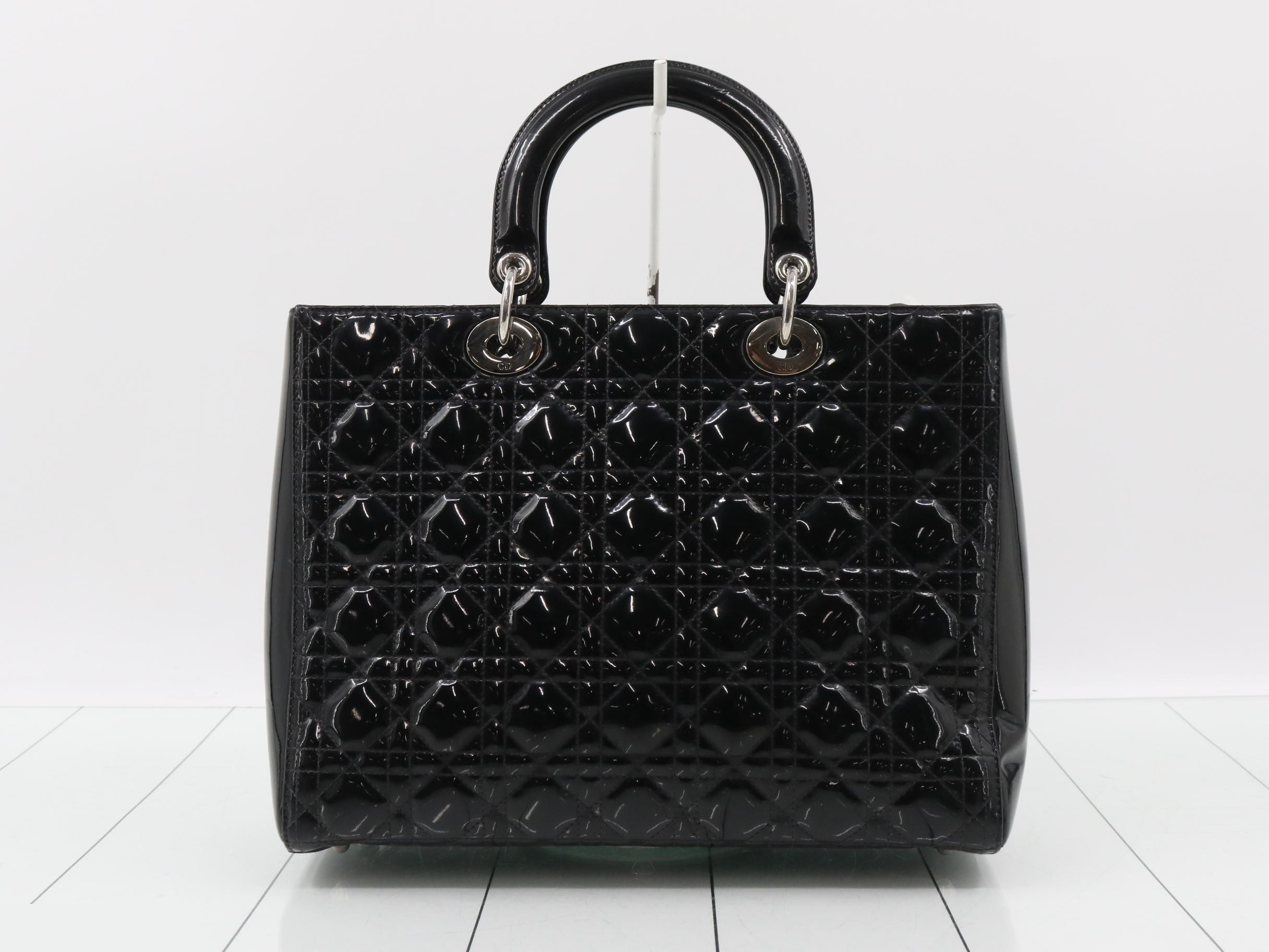 Lady Dior Cannage Black Shoulder Handbag — view 2